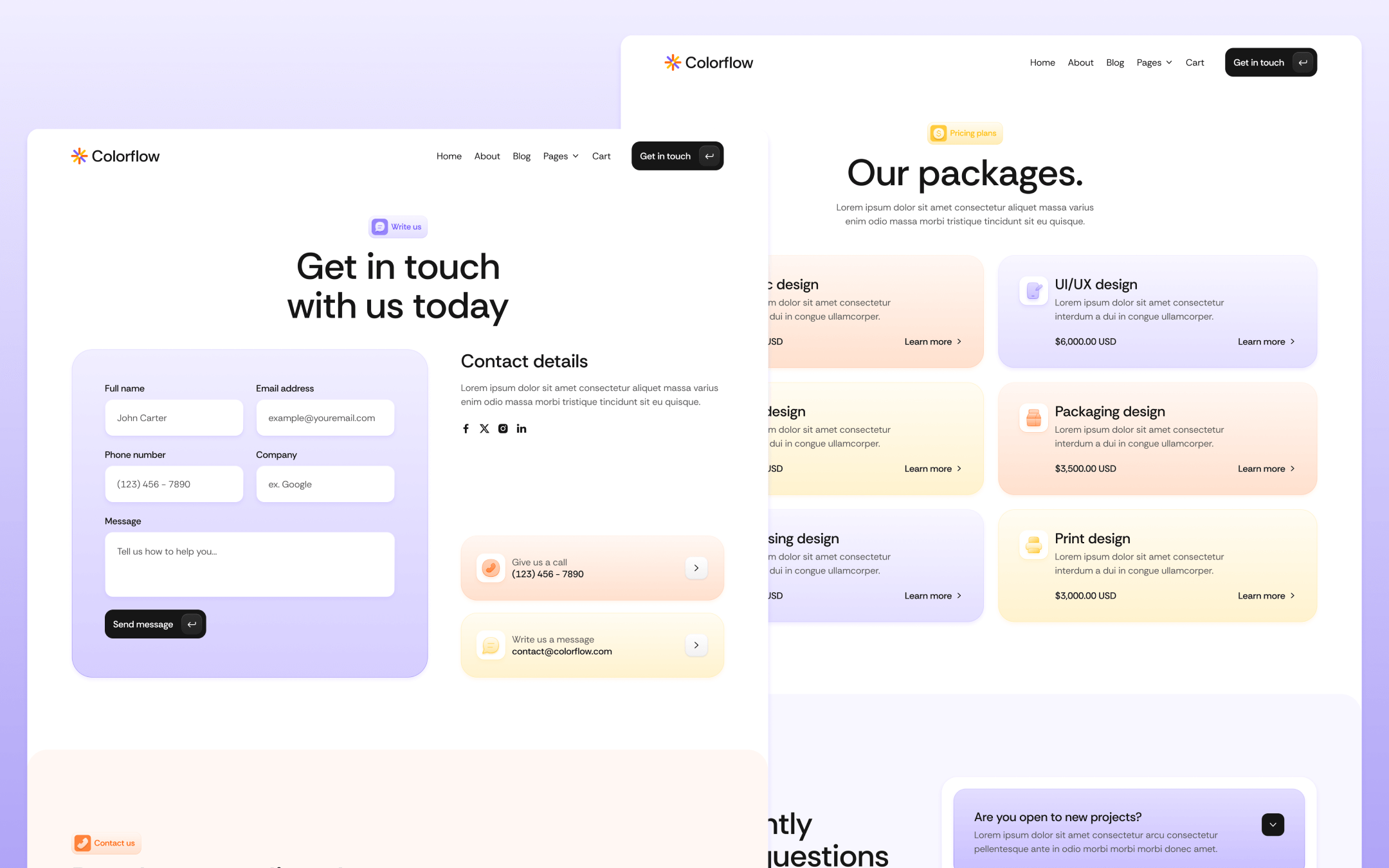 Colorflow Template para Webflow