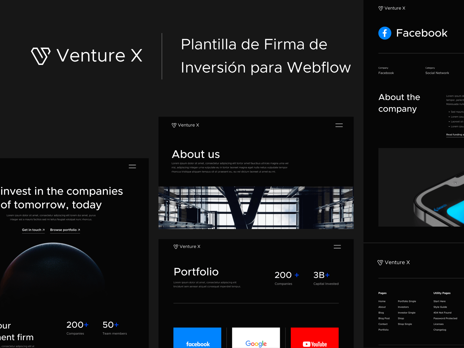 Plantilla de Firma de Inversión para Webflow