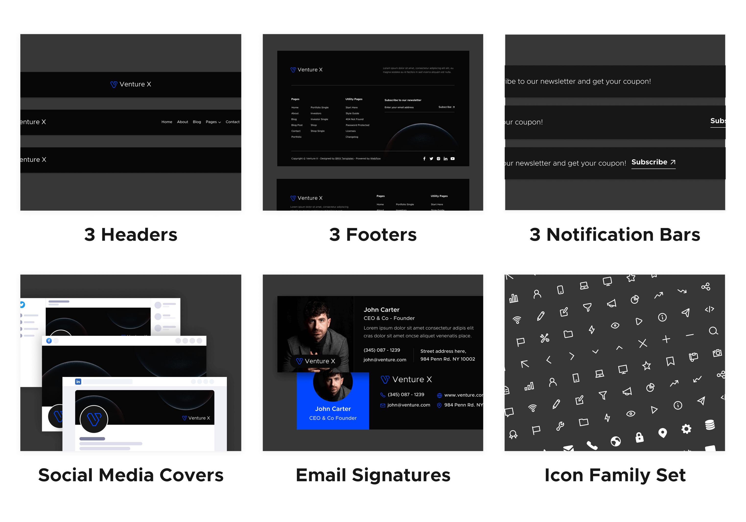 Venture X Investment Firm Webflow Template Benefits