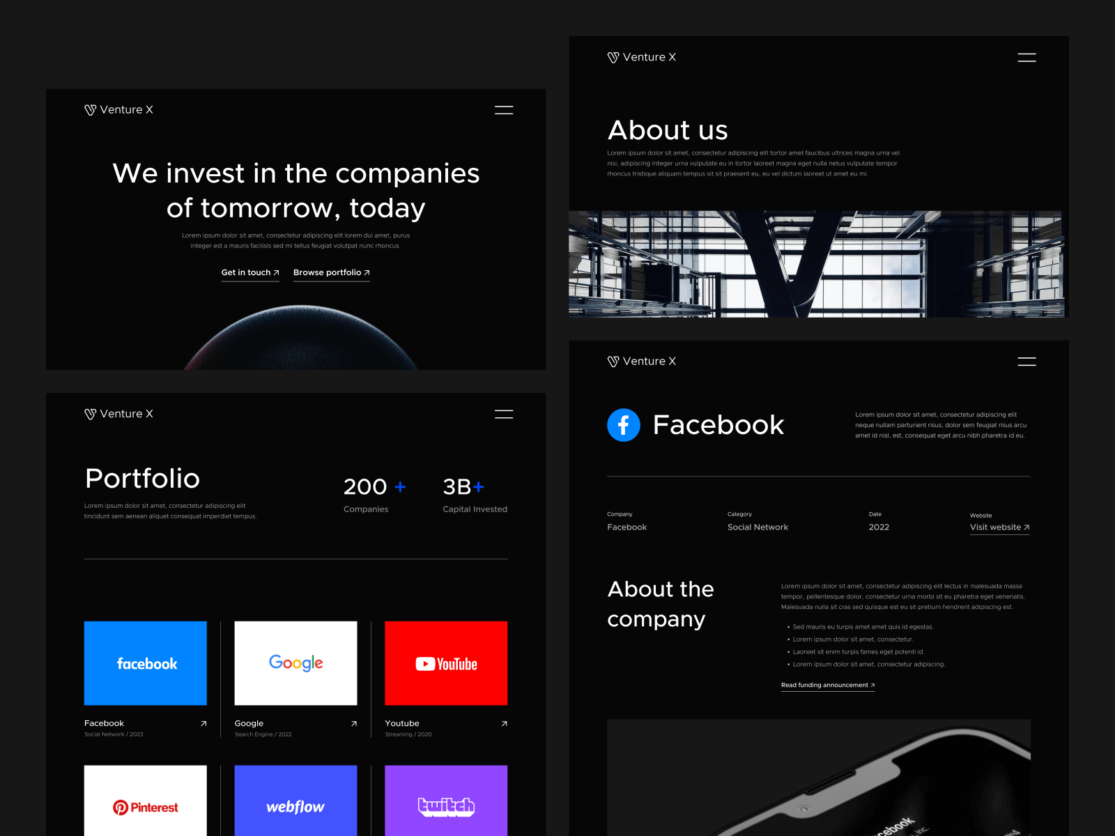 Plantilla de Inversionistas para Webflow