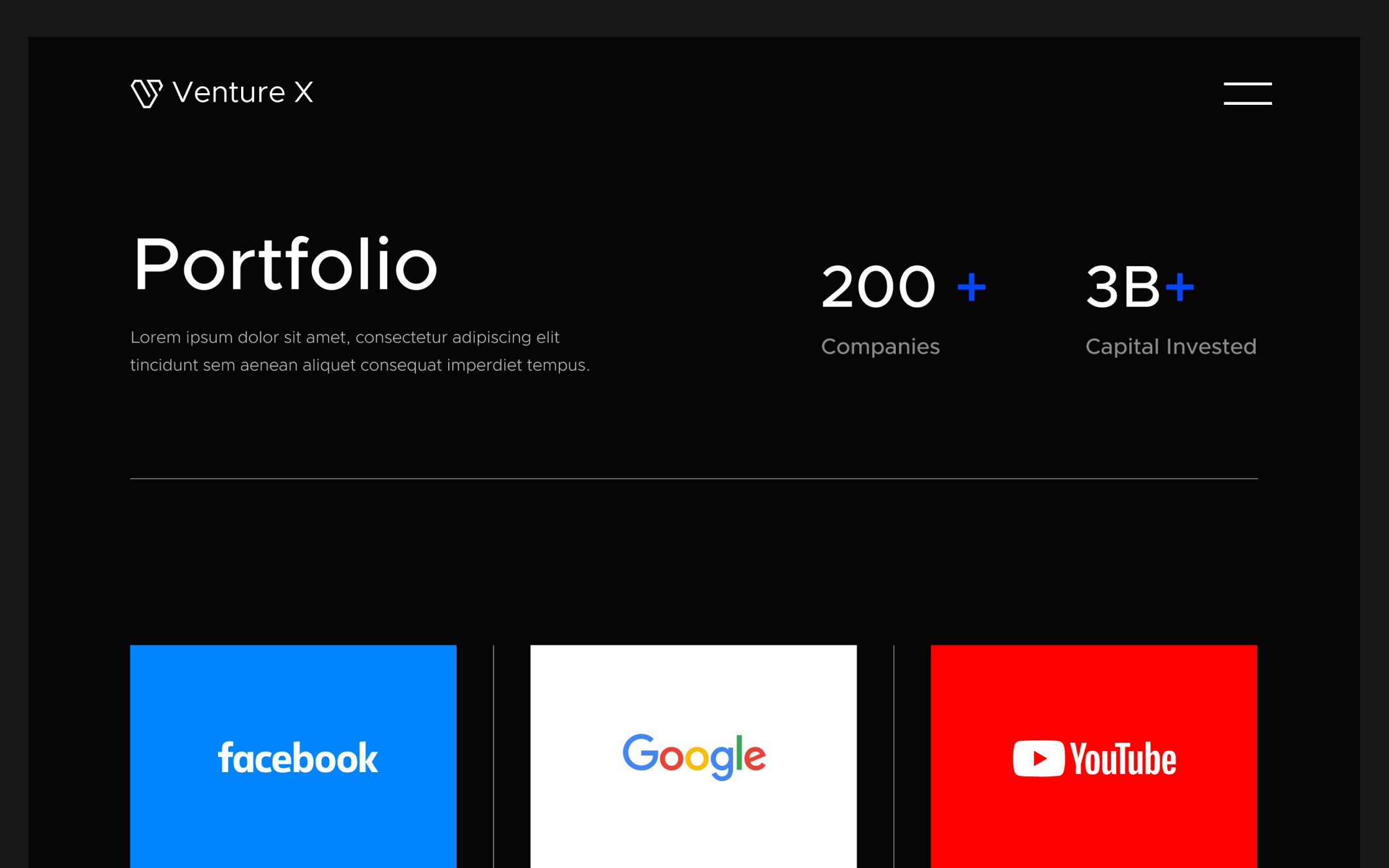 Venture X Template para Webflow
