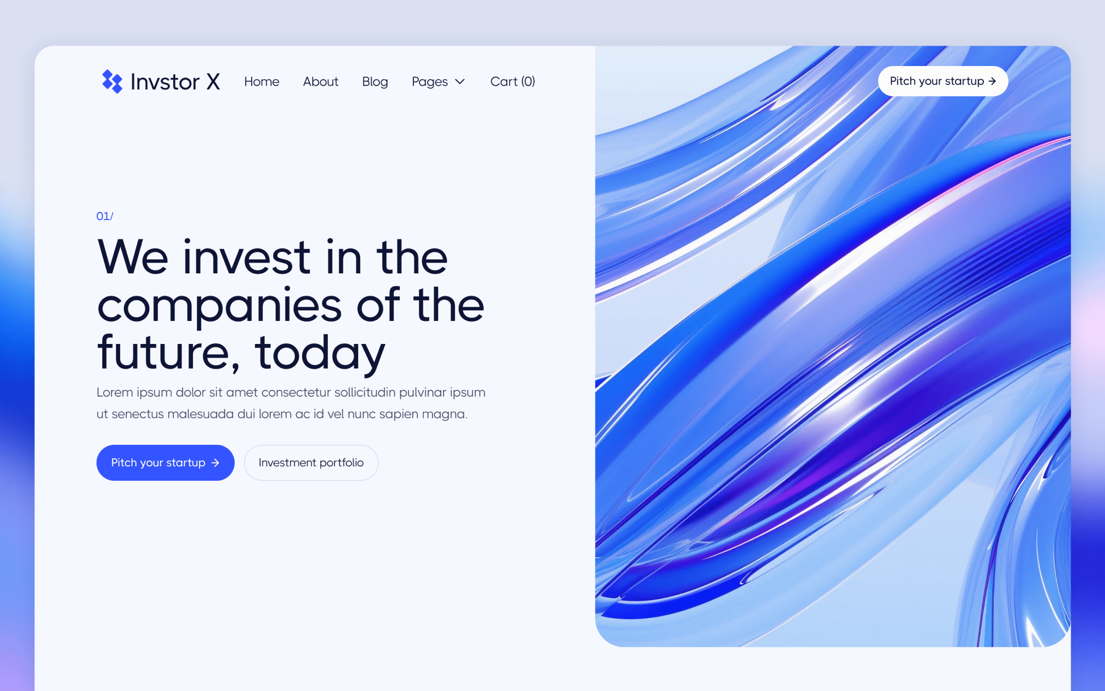 Plantilla de Firma de Inversionistas para Webflow