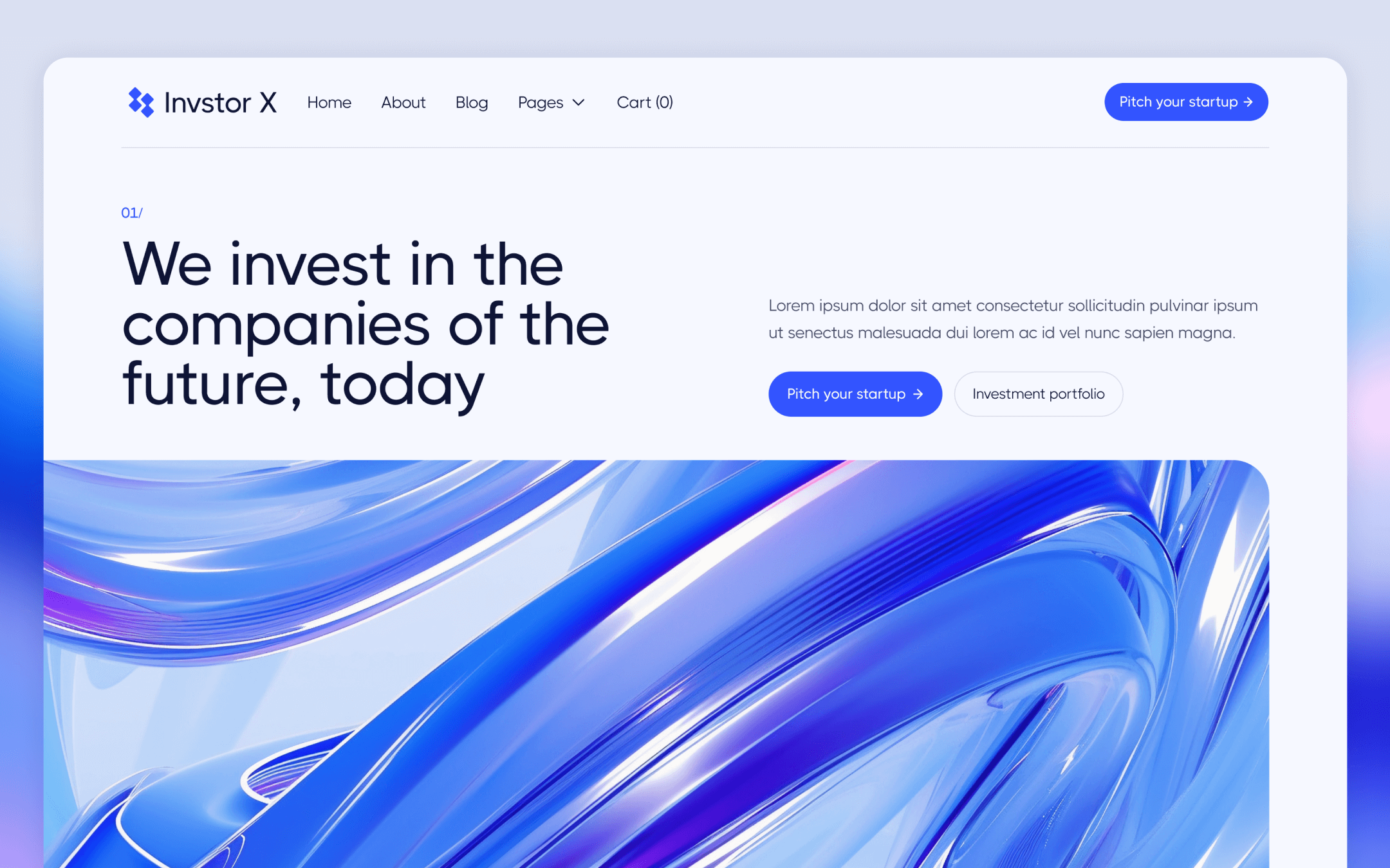 Invstor X Template para Webflow