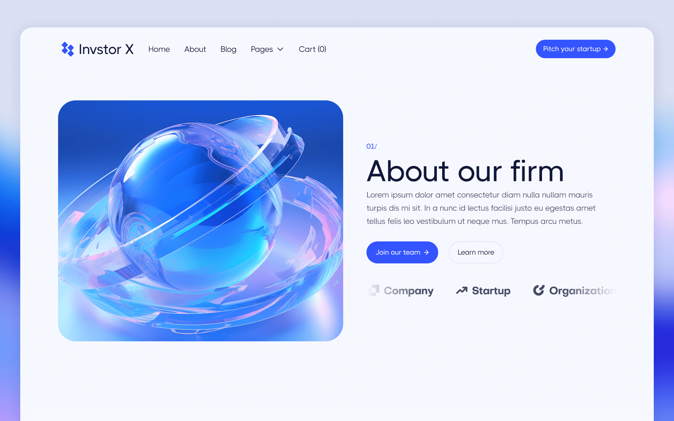 Invstor X Template para Webflow