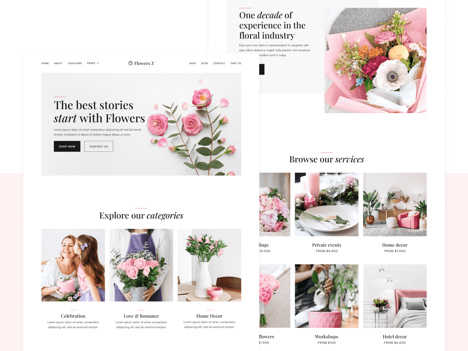Plantilla de Florista para Webflow