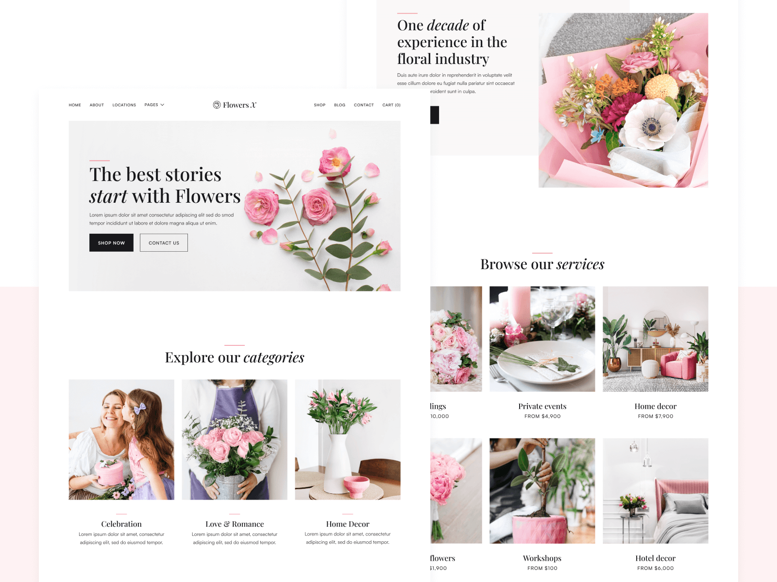 Template de Florería para Webflow