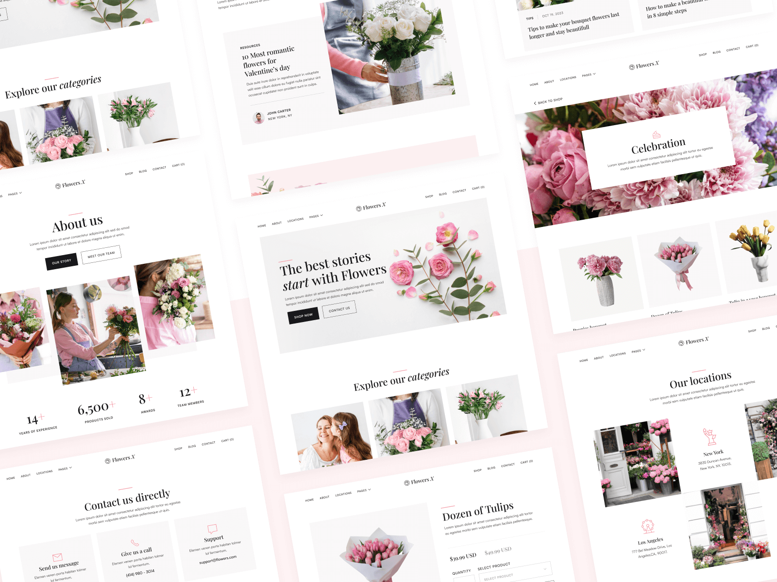 Plantilla para Webflow de Florista