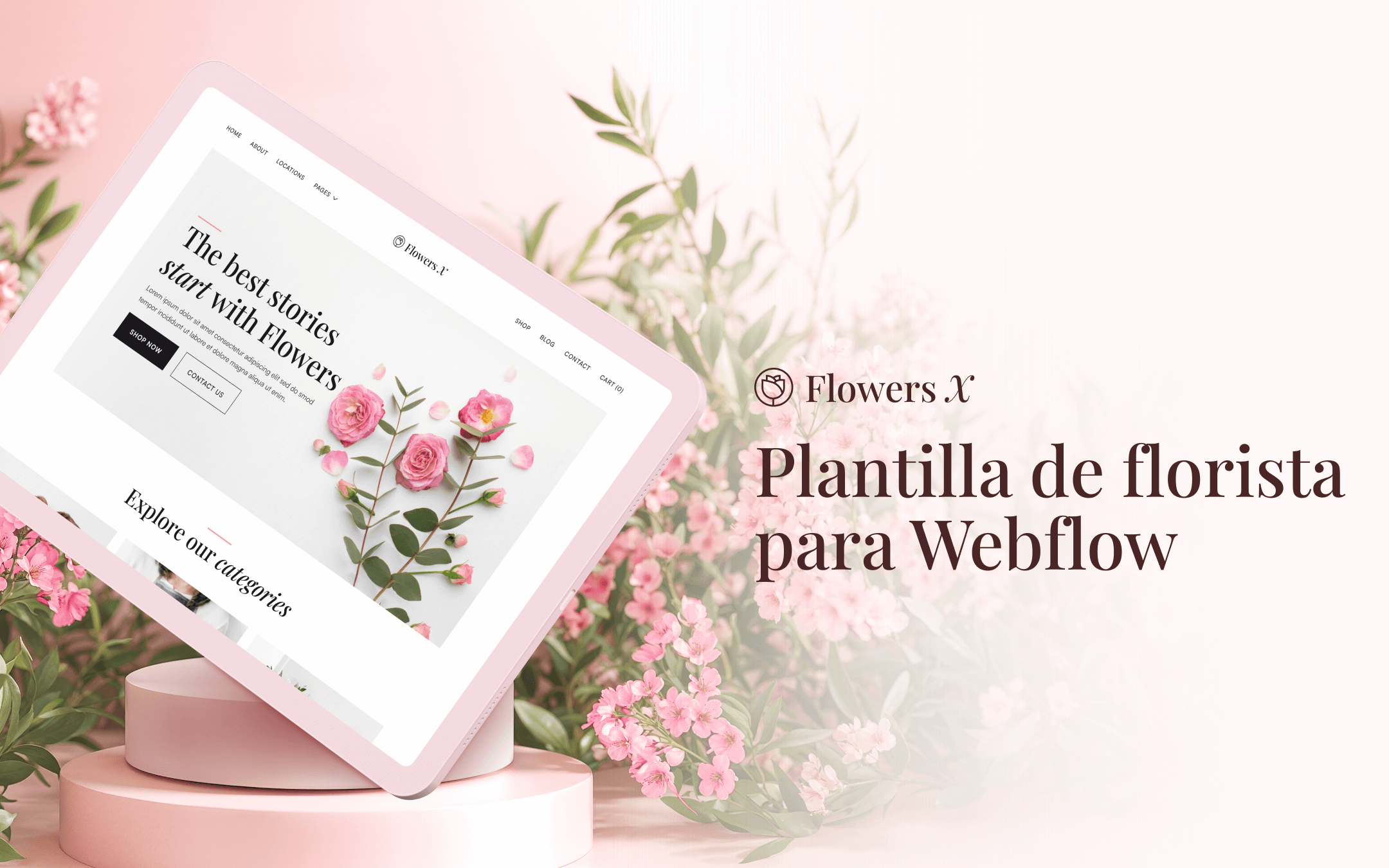 Plantilla de Florista para Webflow