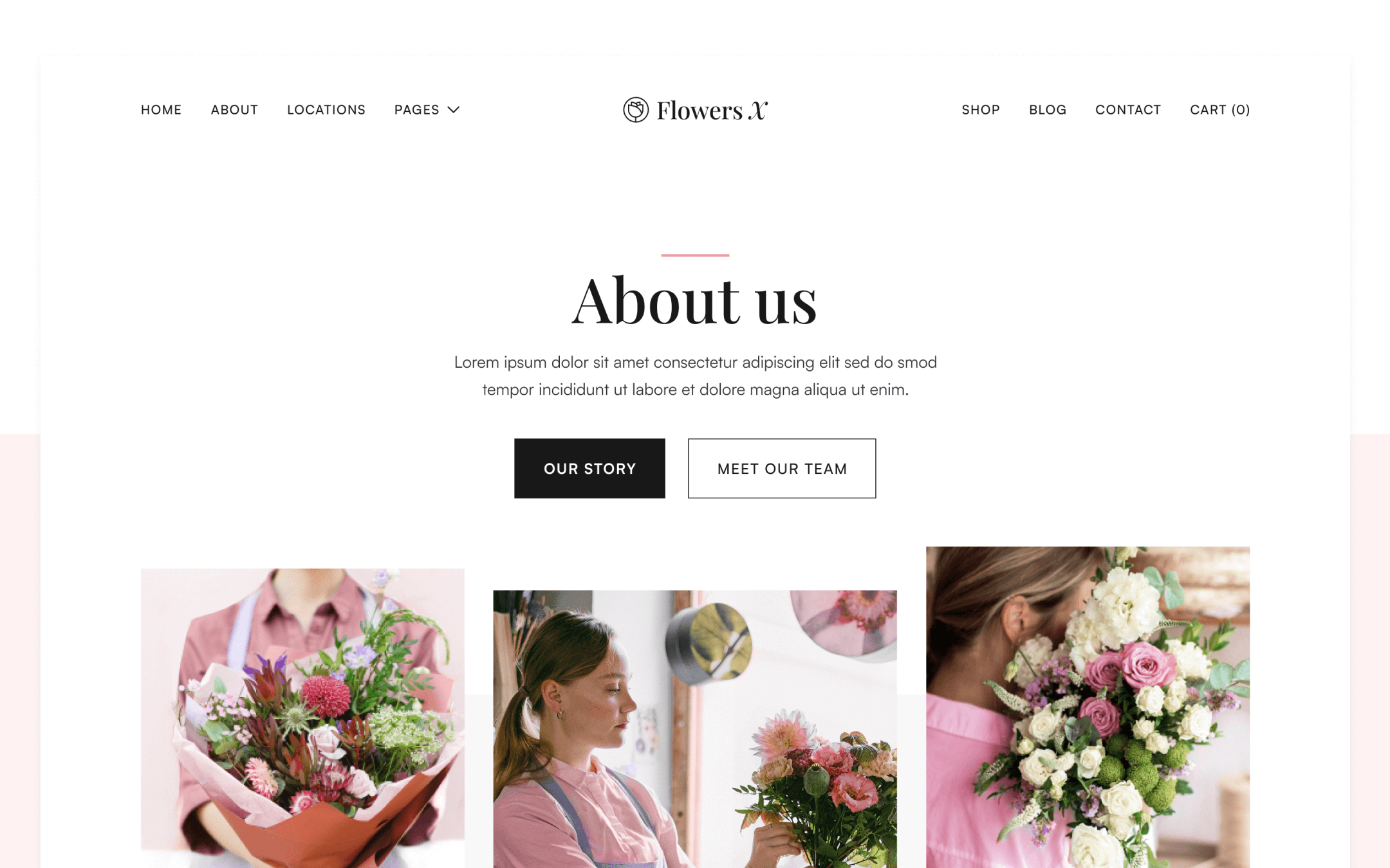Flowers X Template para Webflow
