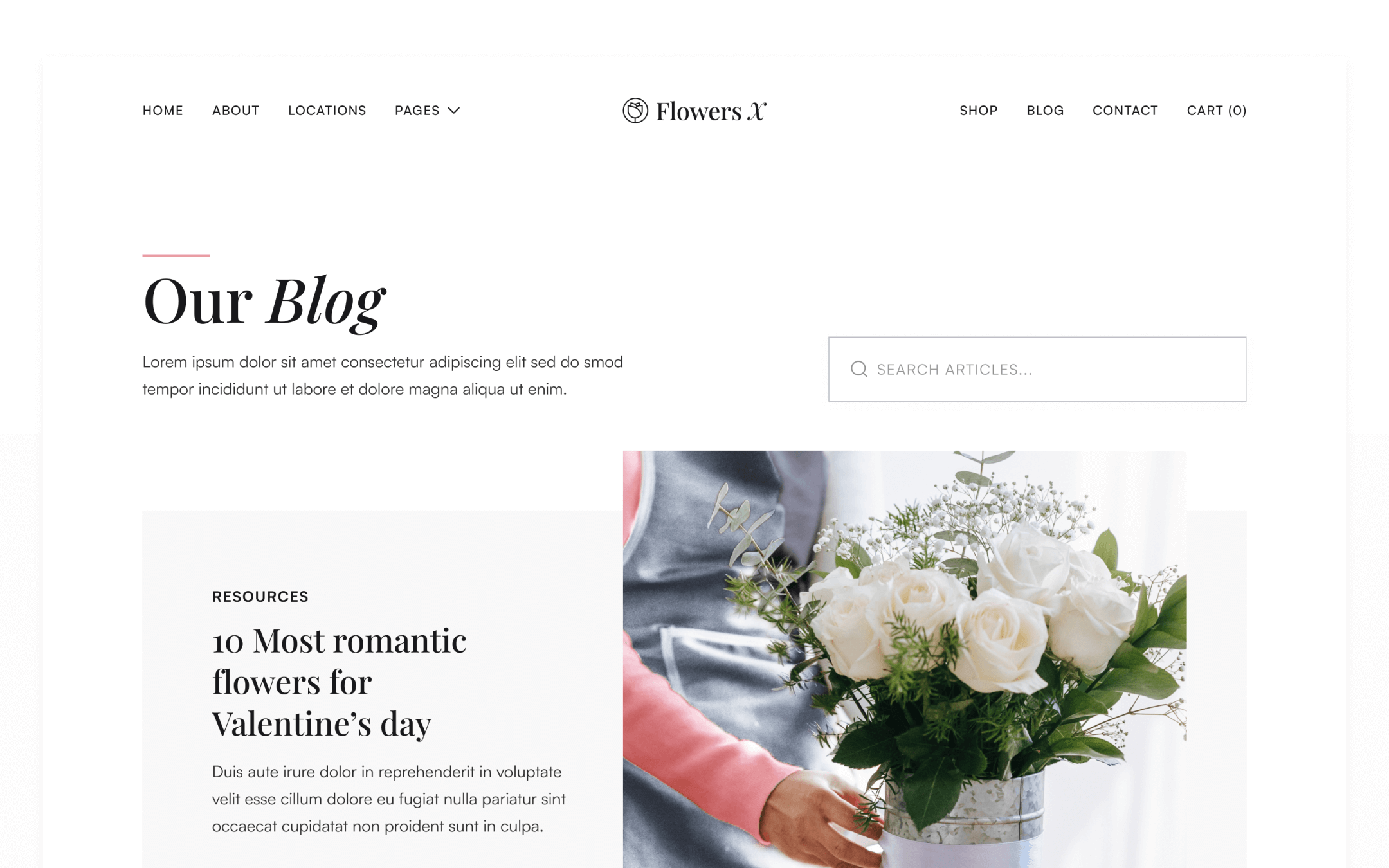 Flowers X Template para Webflow
