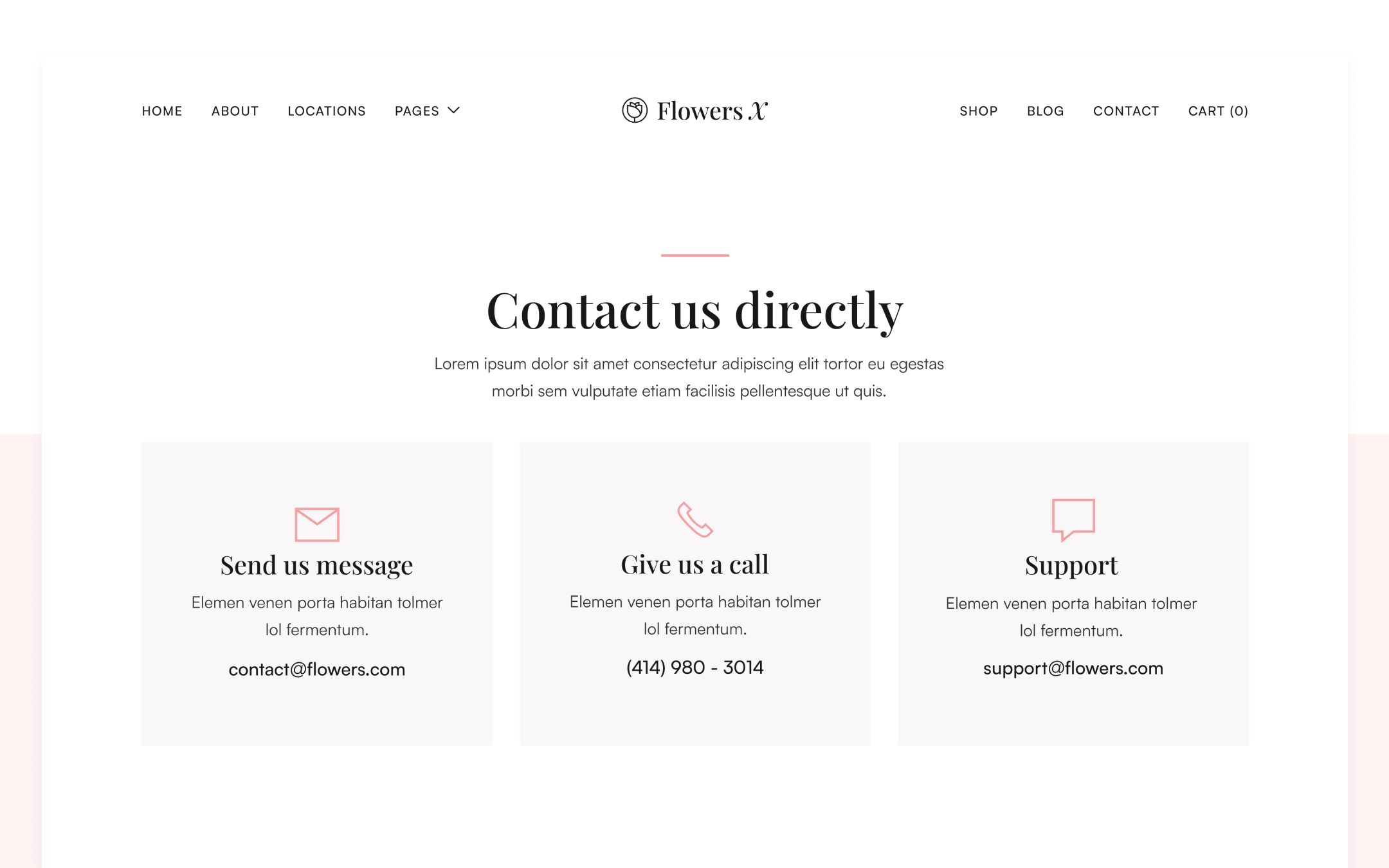 Flowers X Template para Webflow