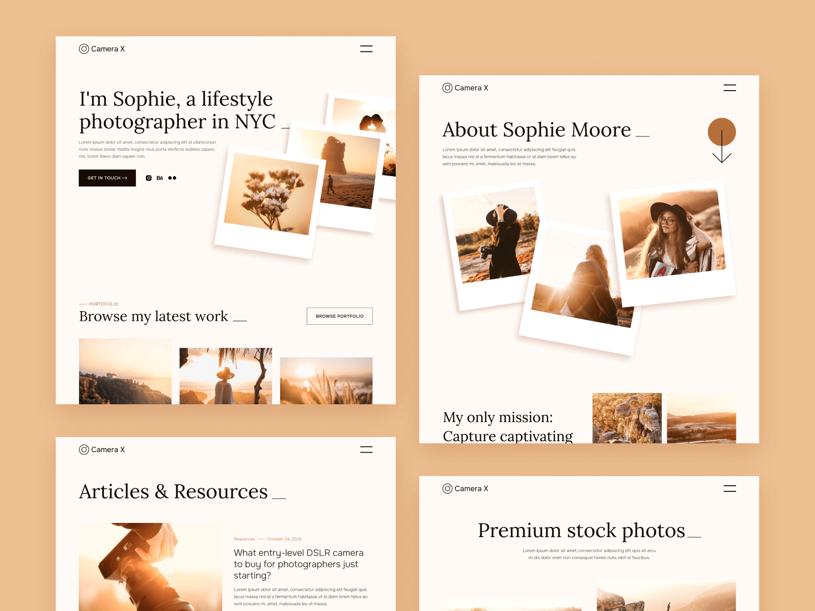 Plantilla para Webflow de Fotógrafo