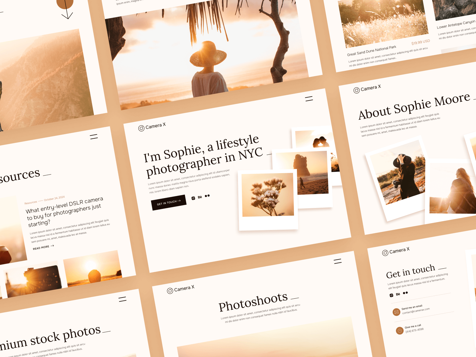 Plantilla de Fotografía para Webflow