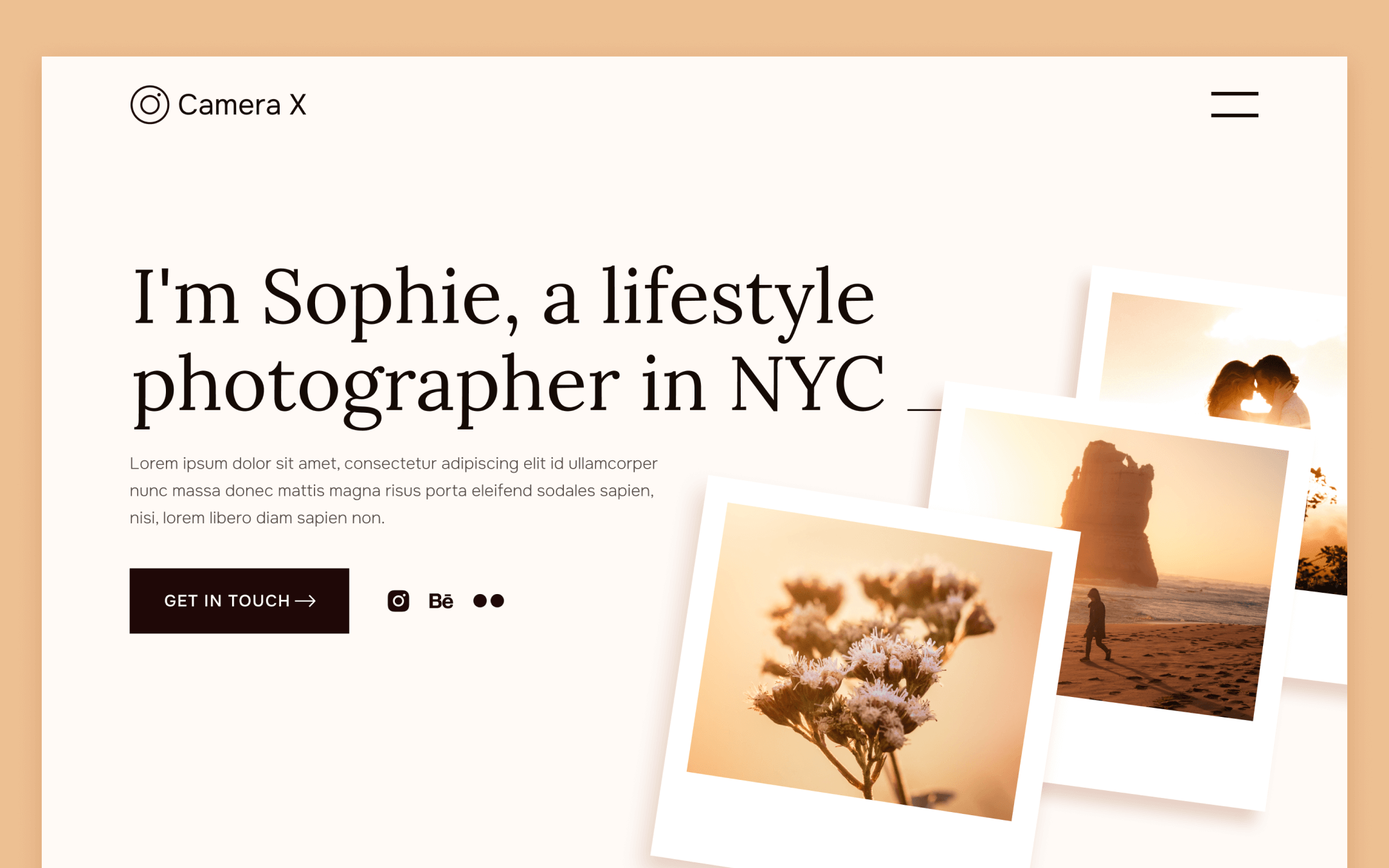 Plantilla de Fotógrafo para Webflow