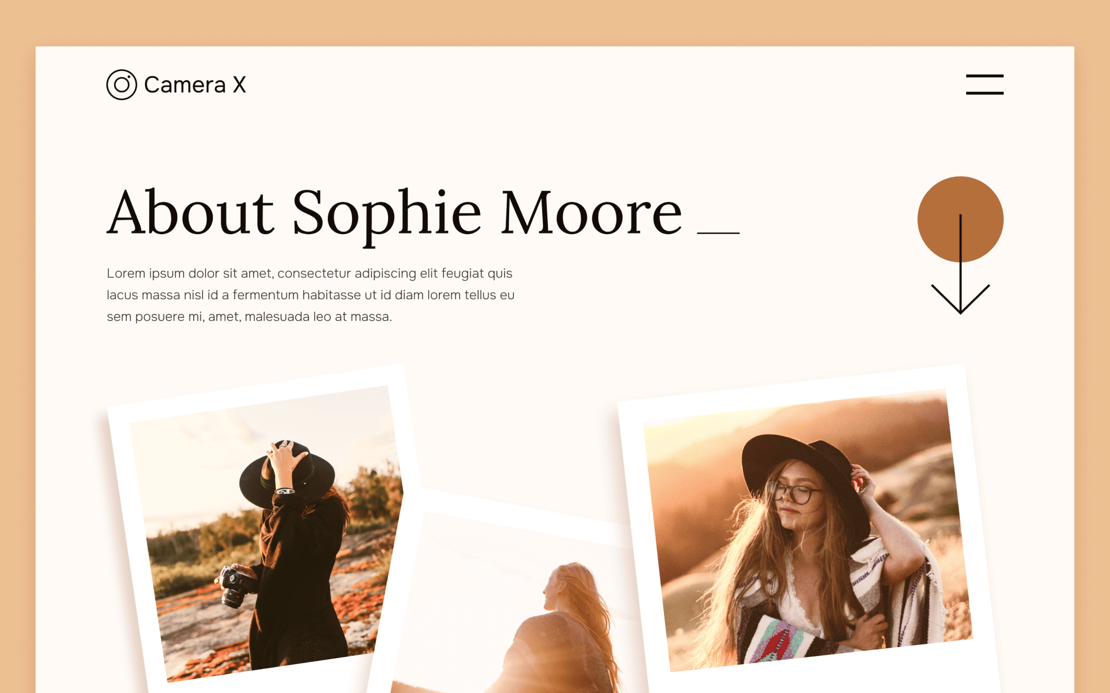 Camera X Template para Webflow