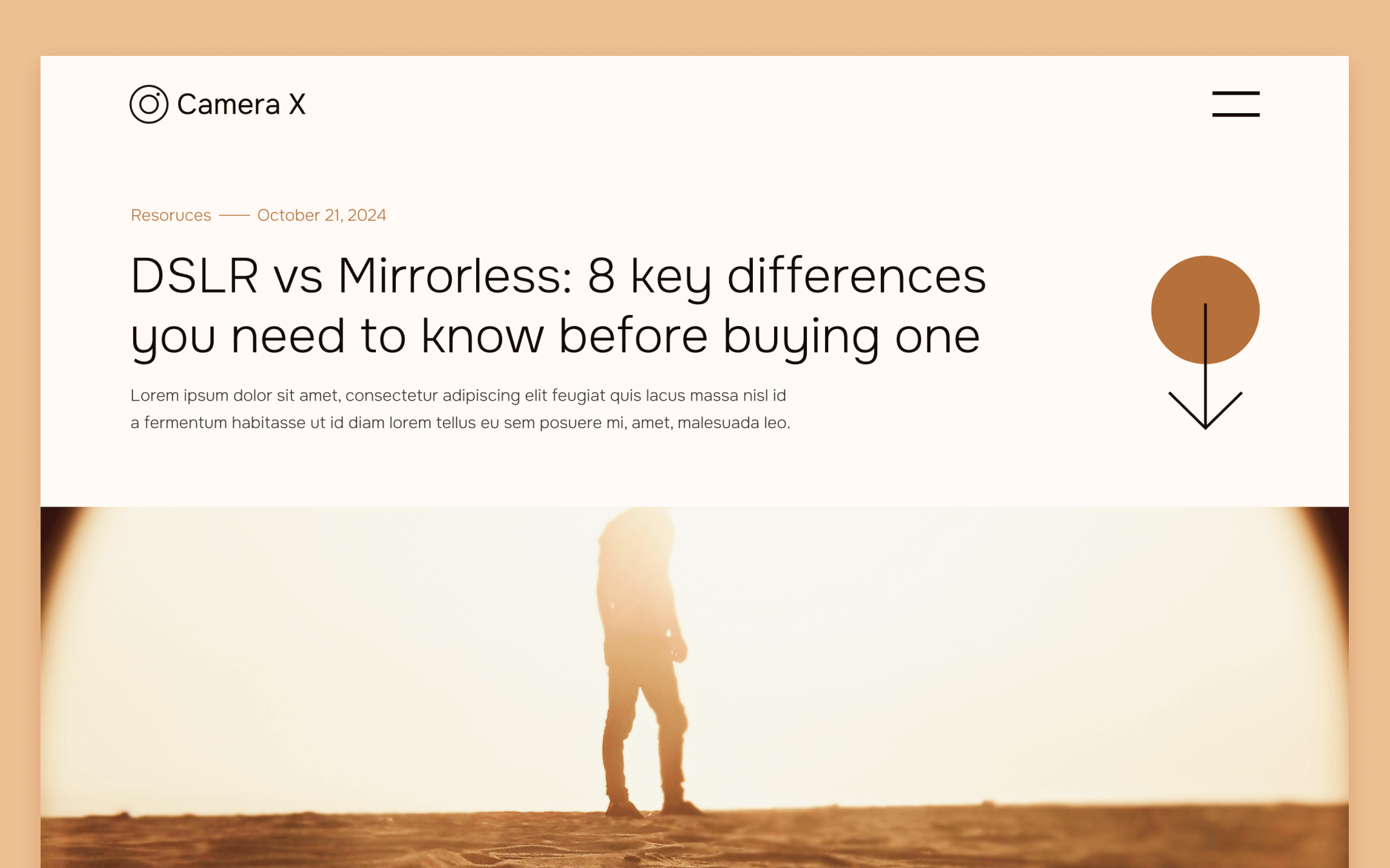 Camera X Template para Webflow