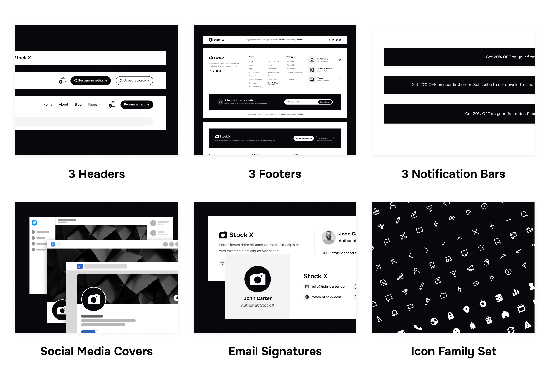Stock X - Stock Photography Weblow Template Benefits