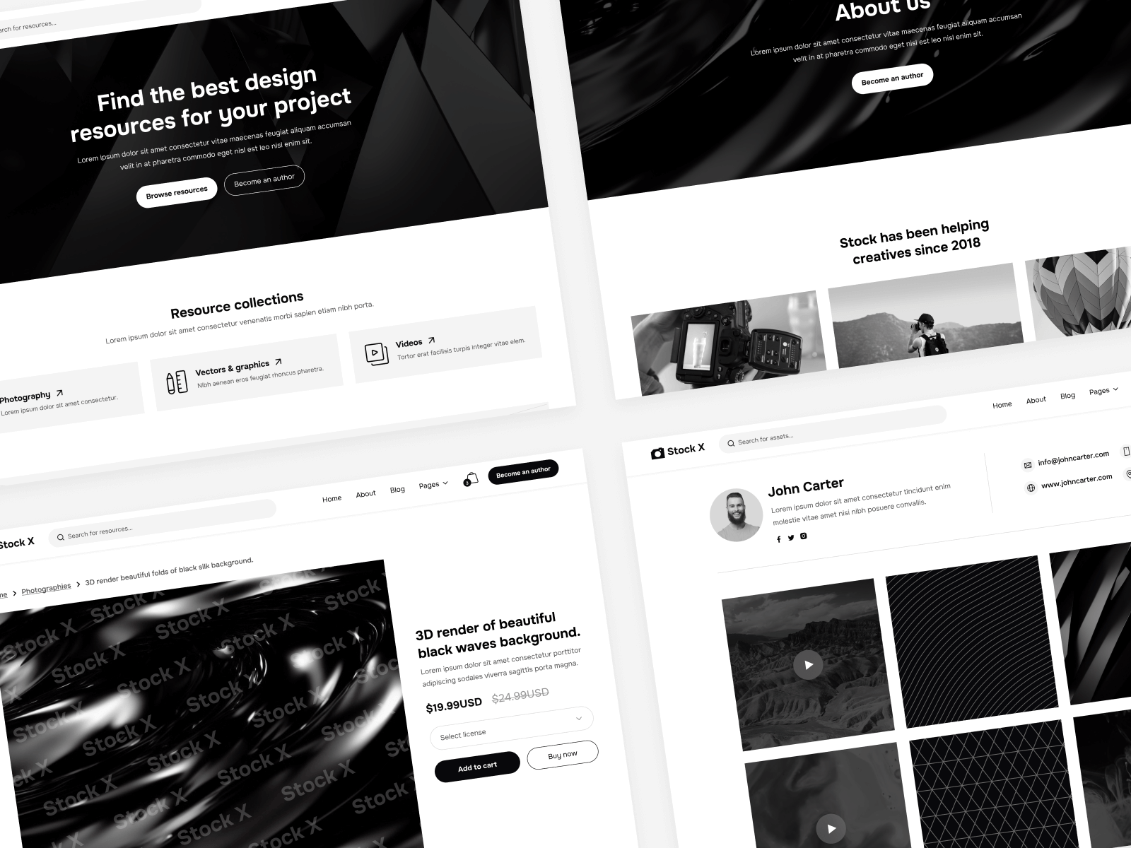 Plantilla para Webflow de Fotografía Stock
