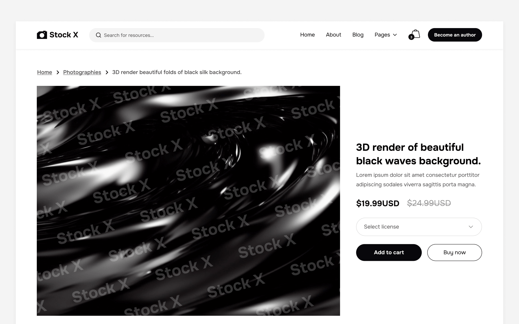 Stock X Template para Webflow