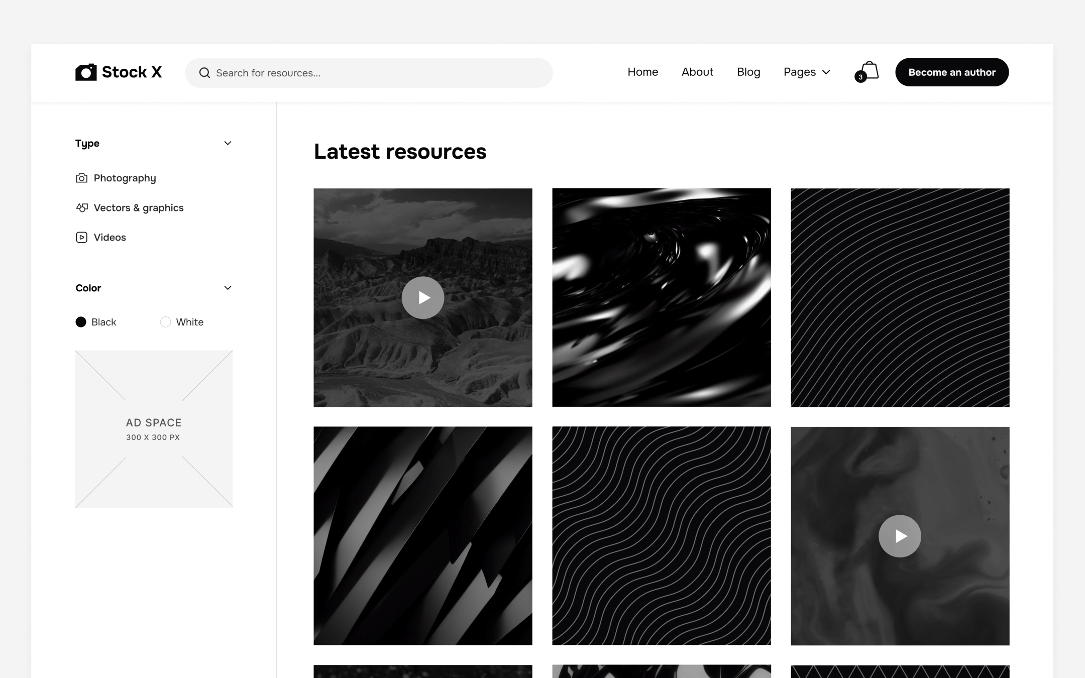 Stock X Template para Webflow