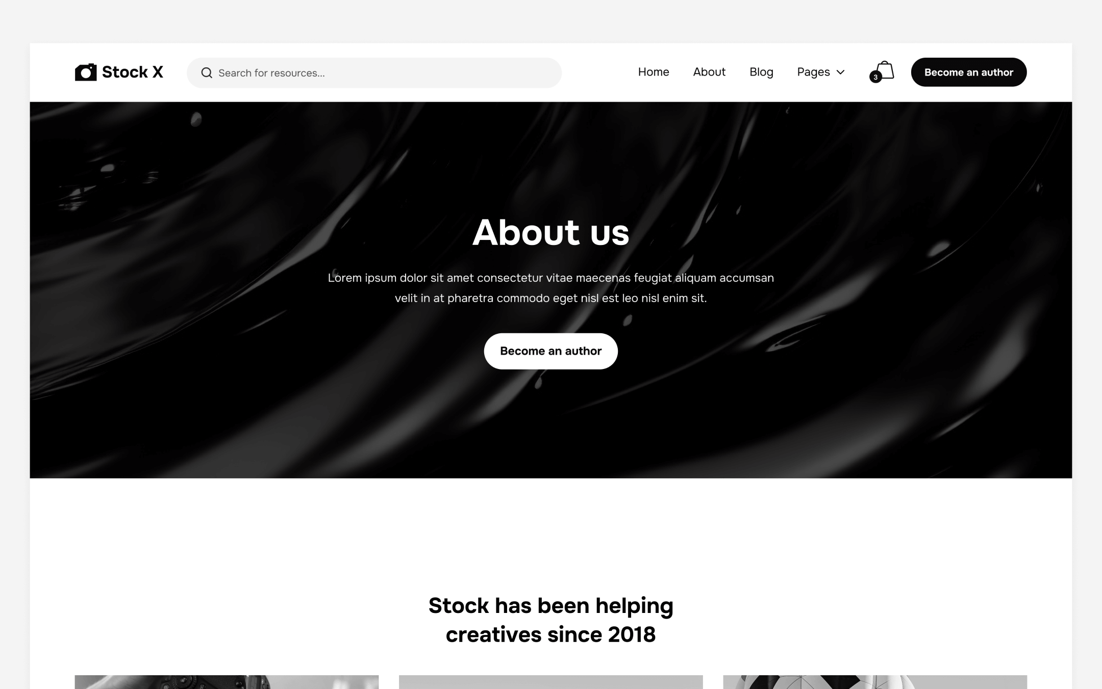 Stock X Template para Webflow