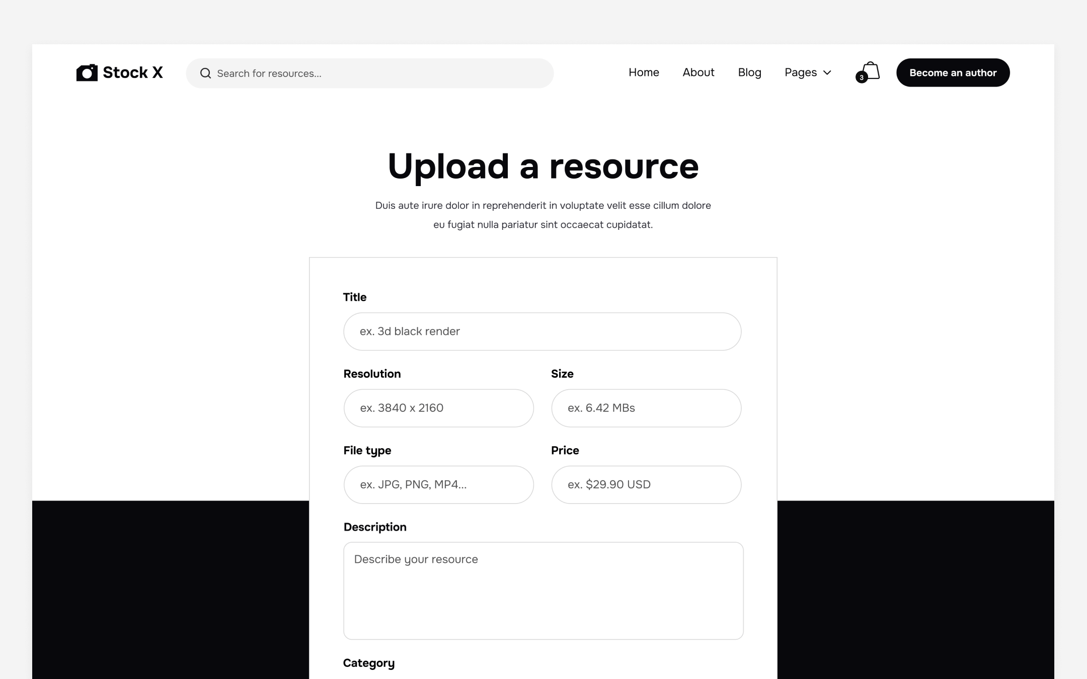 Stock X Template para Webflow