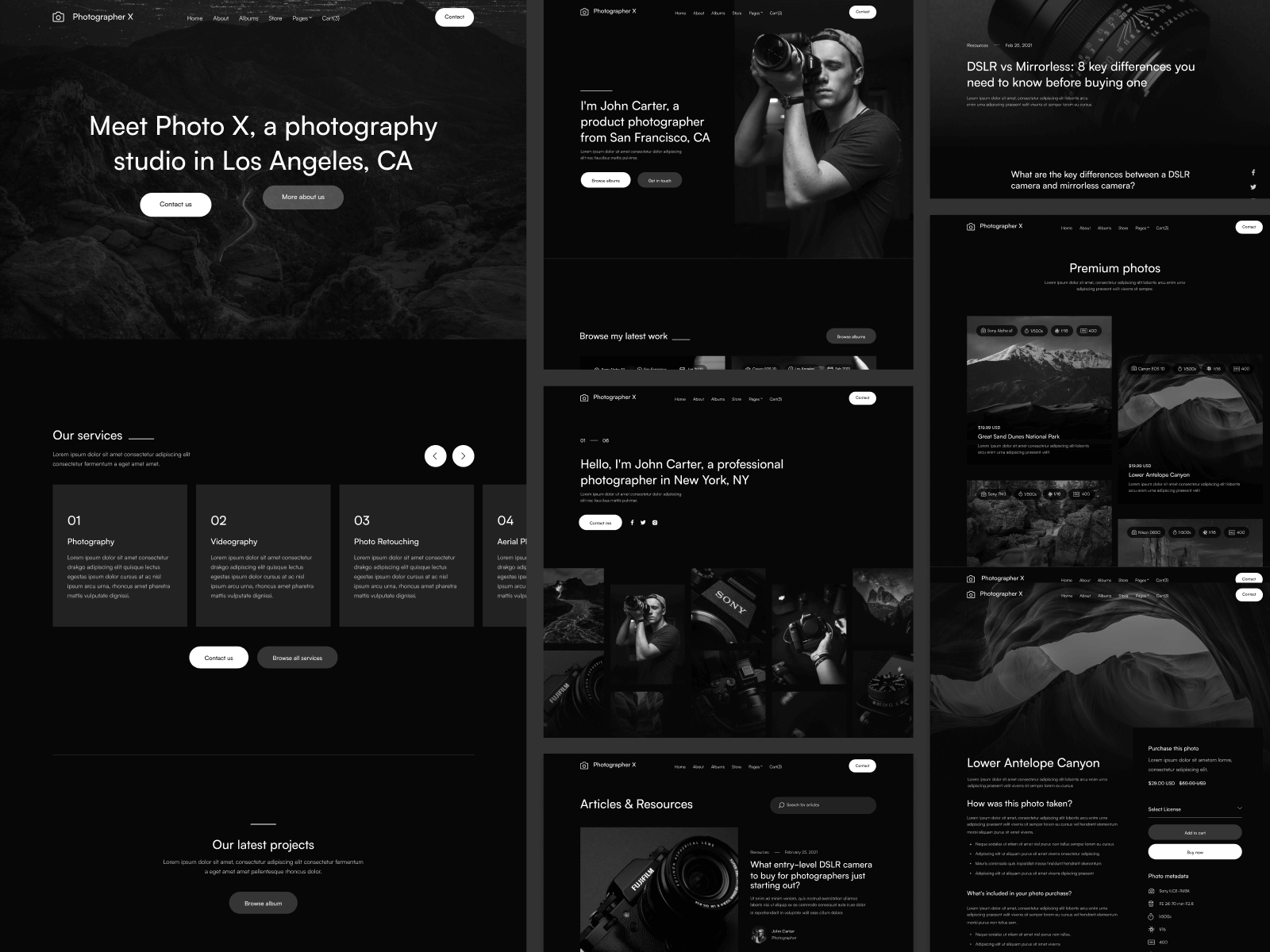 Plantilla de Videógrafo para Webflow