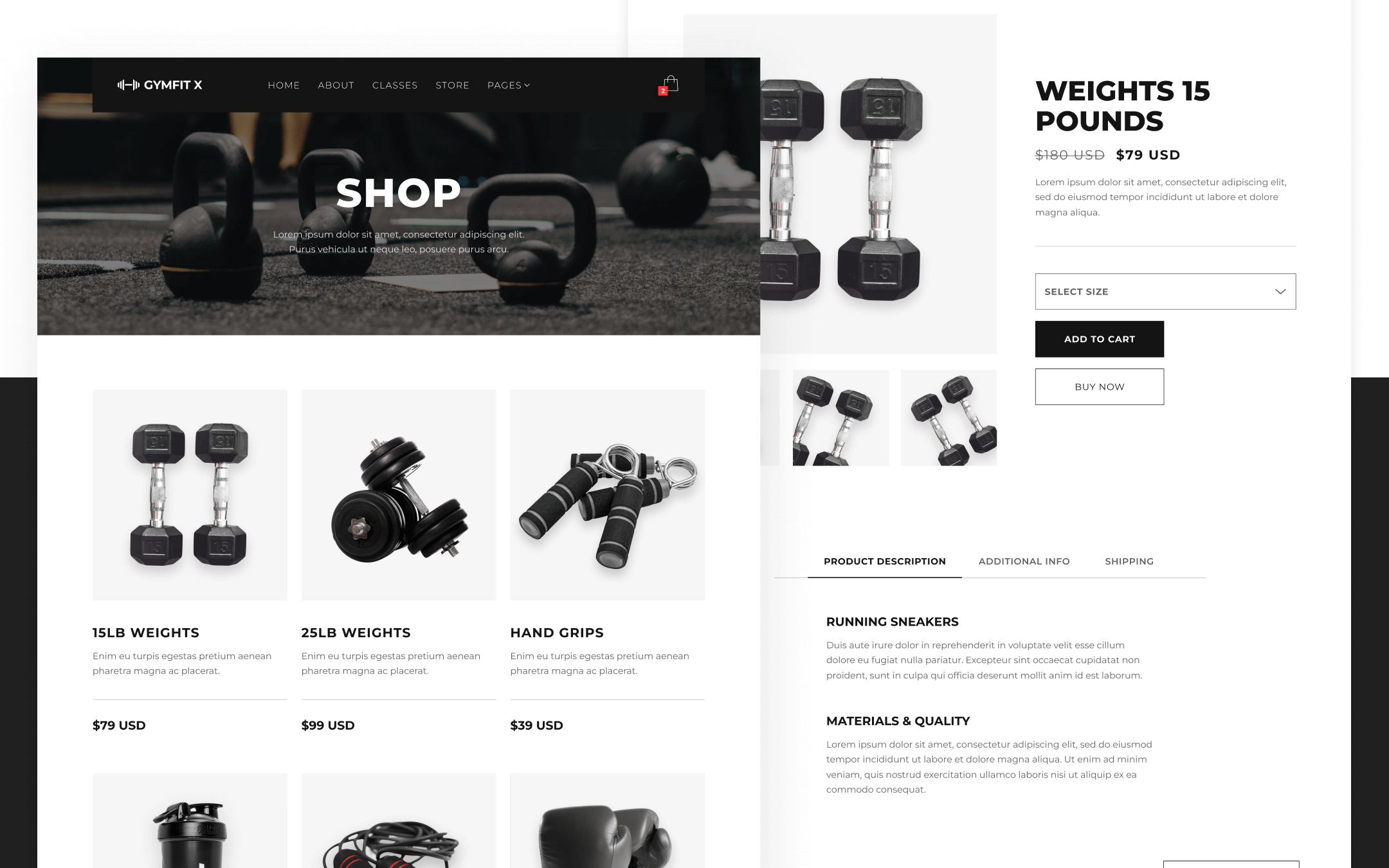 Gymfit X Template para Webflow