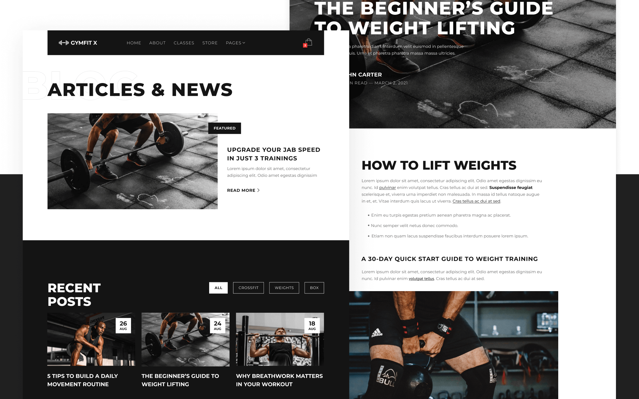 Gymfit X Template para Webflow