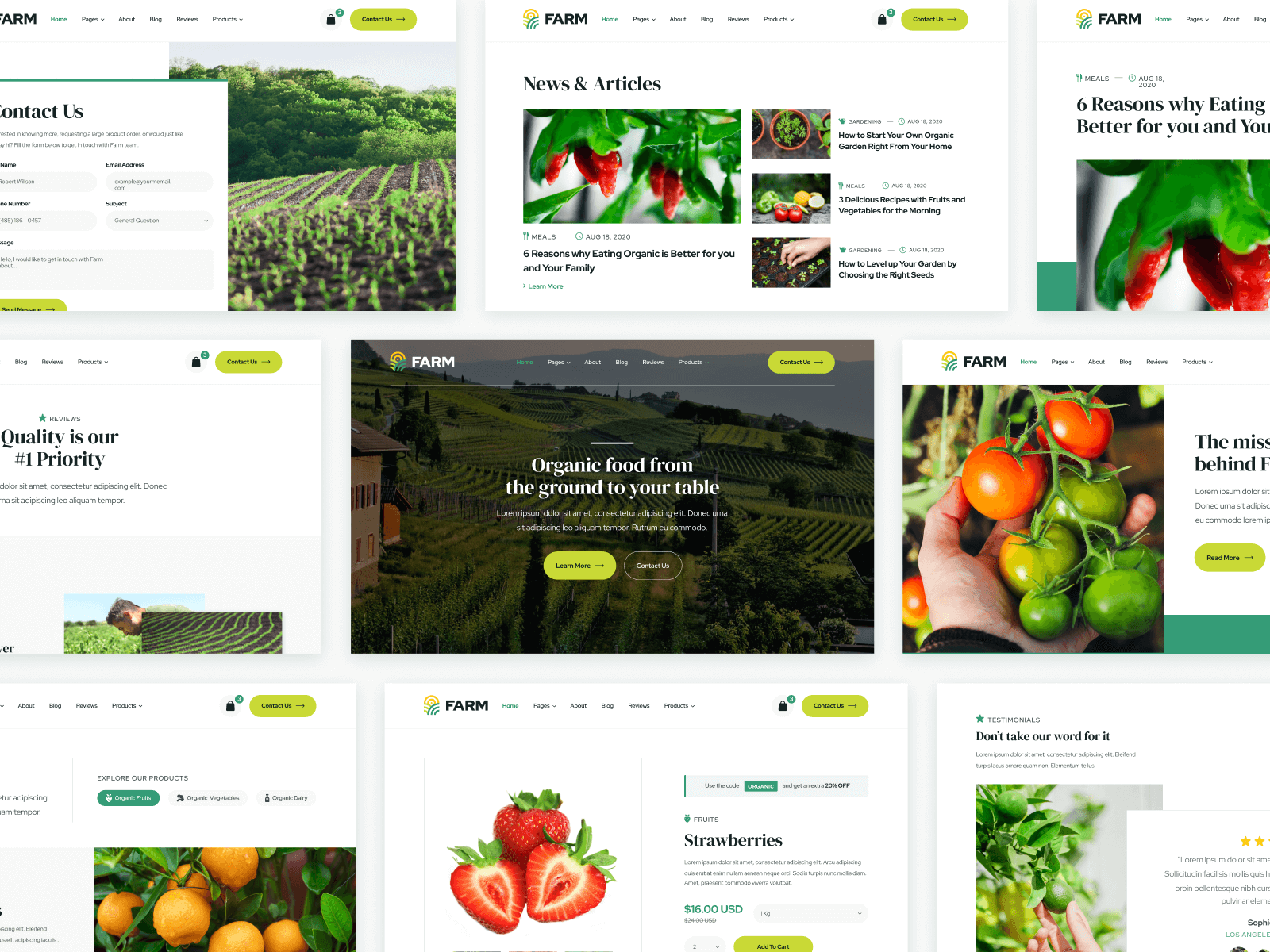 Template de Agricultura para Webflow