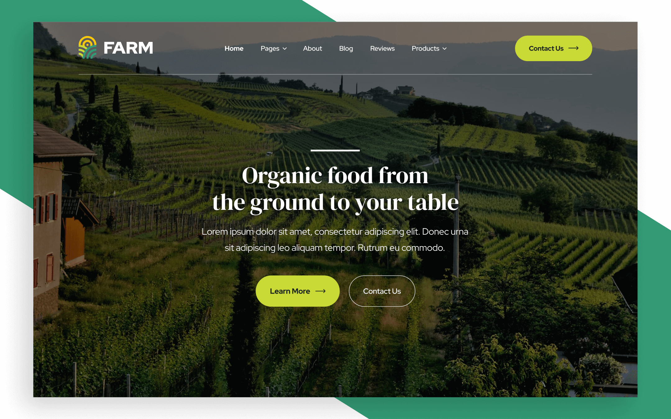 Plantilla de Granja para Webflow