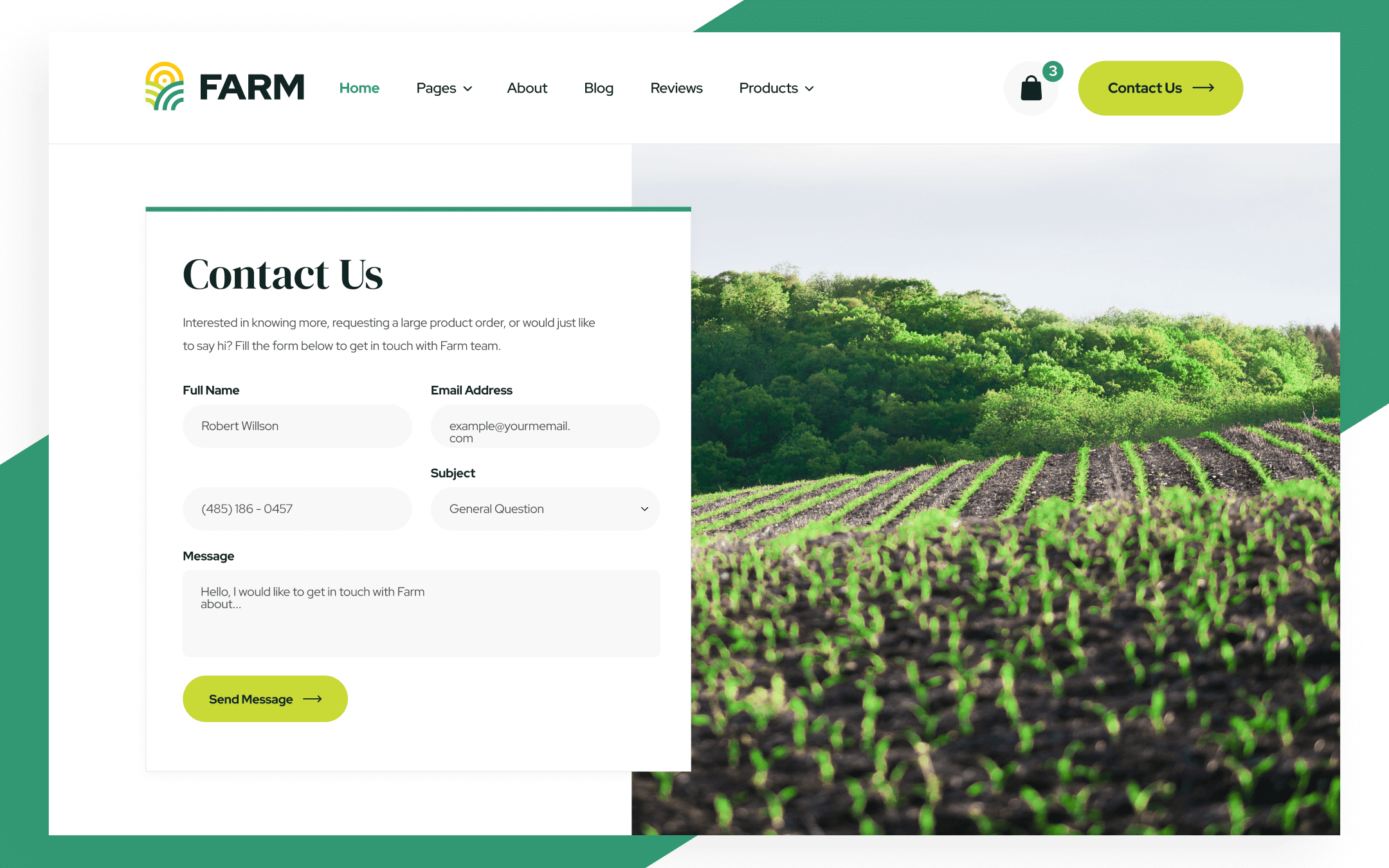 Farm Template para Webflow