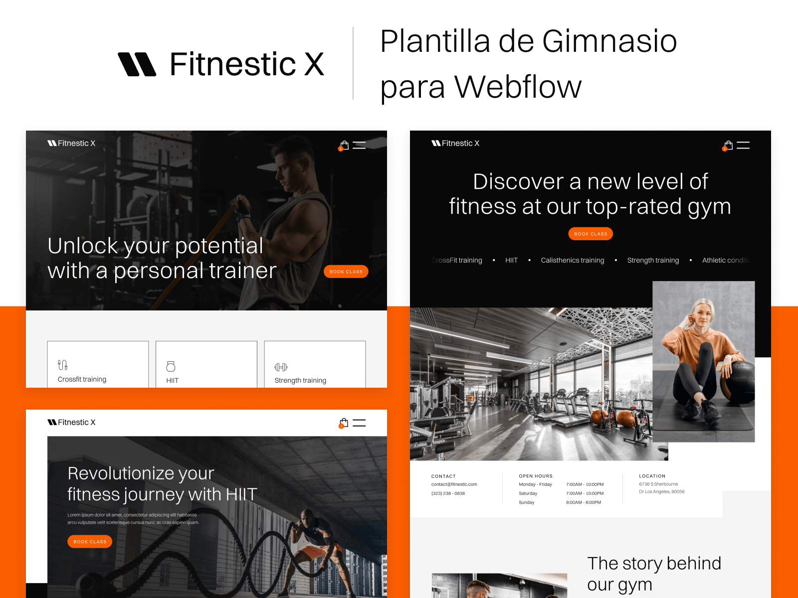 Plantilla de Gimnasio para Webflow