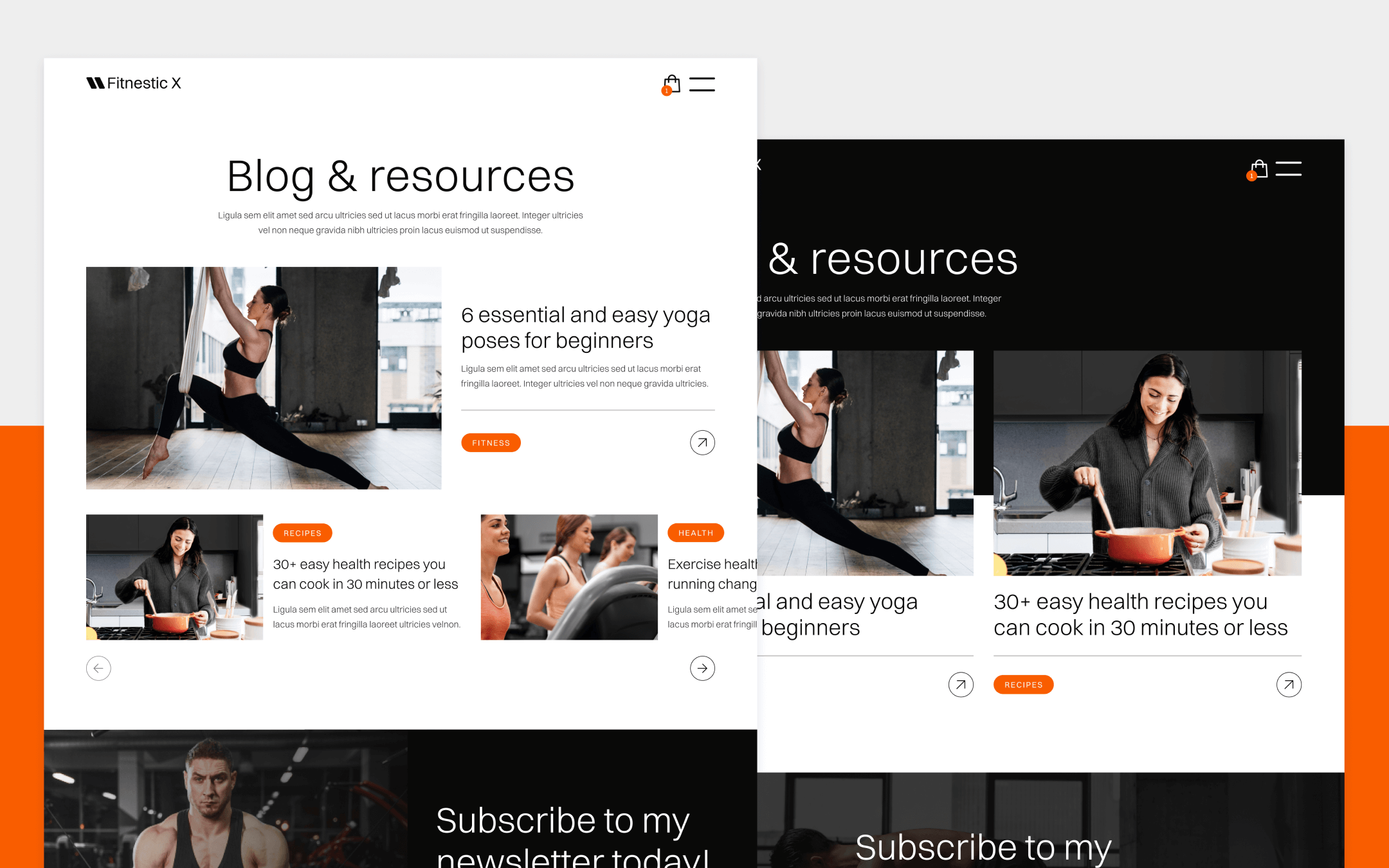 Fitnestic X Template para Webflow