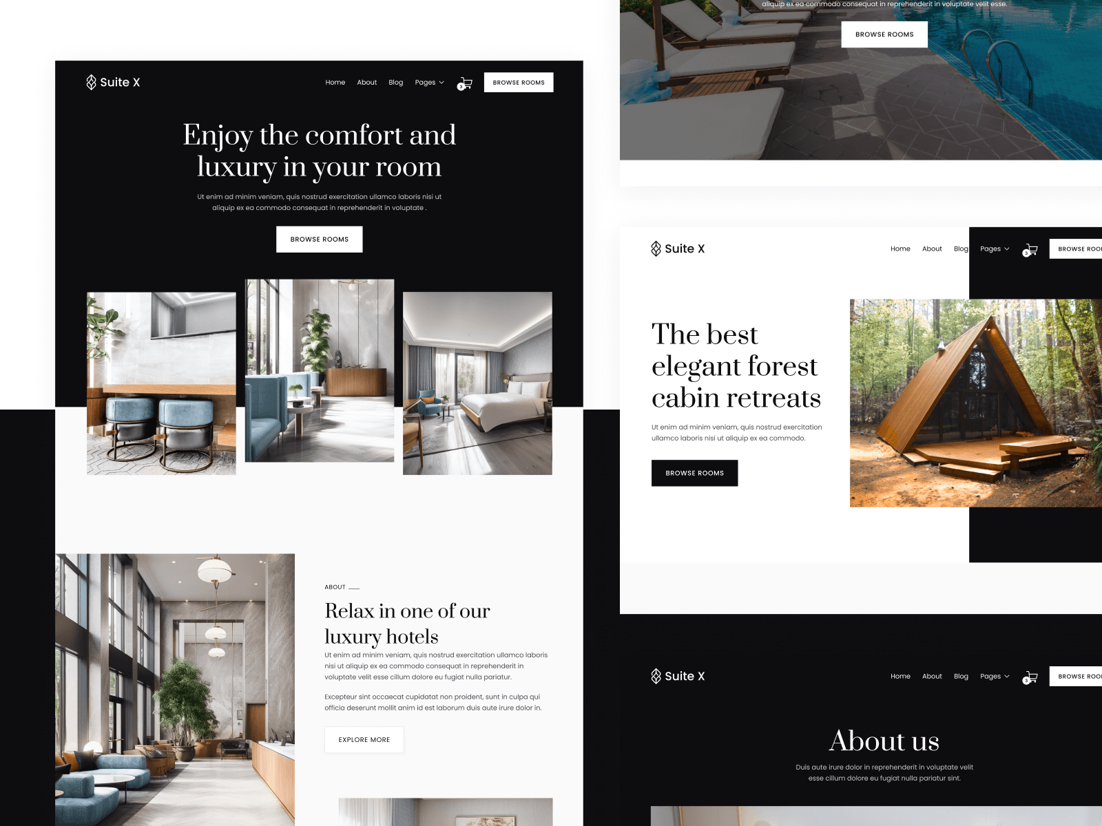 Plantilla de Hospedaje para Webflow
