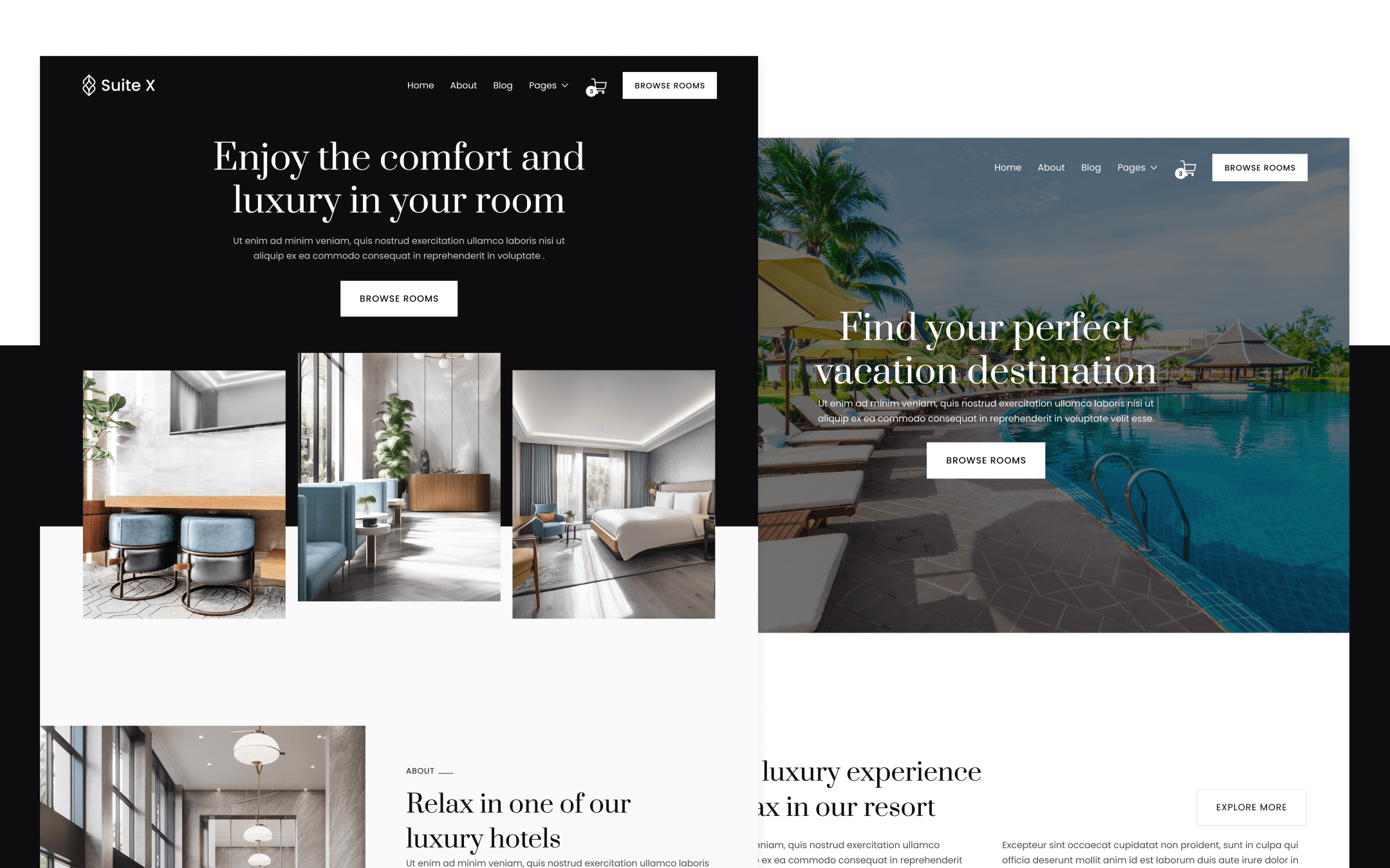Plantilla de Hotel para Webflow