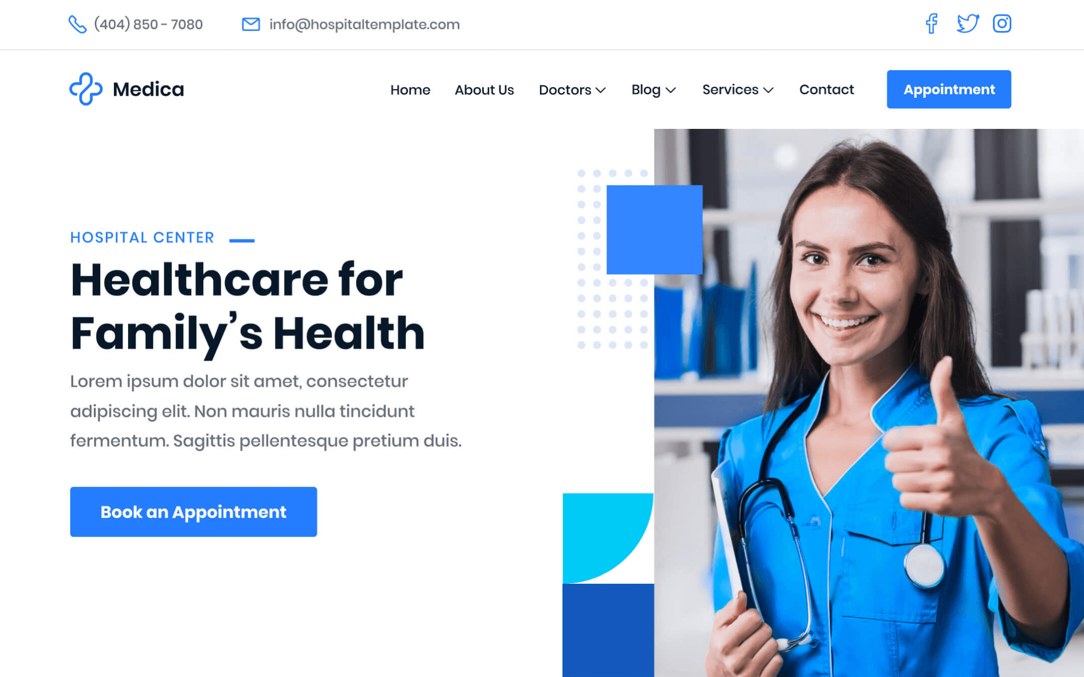 Medica Template para Webflow