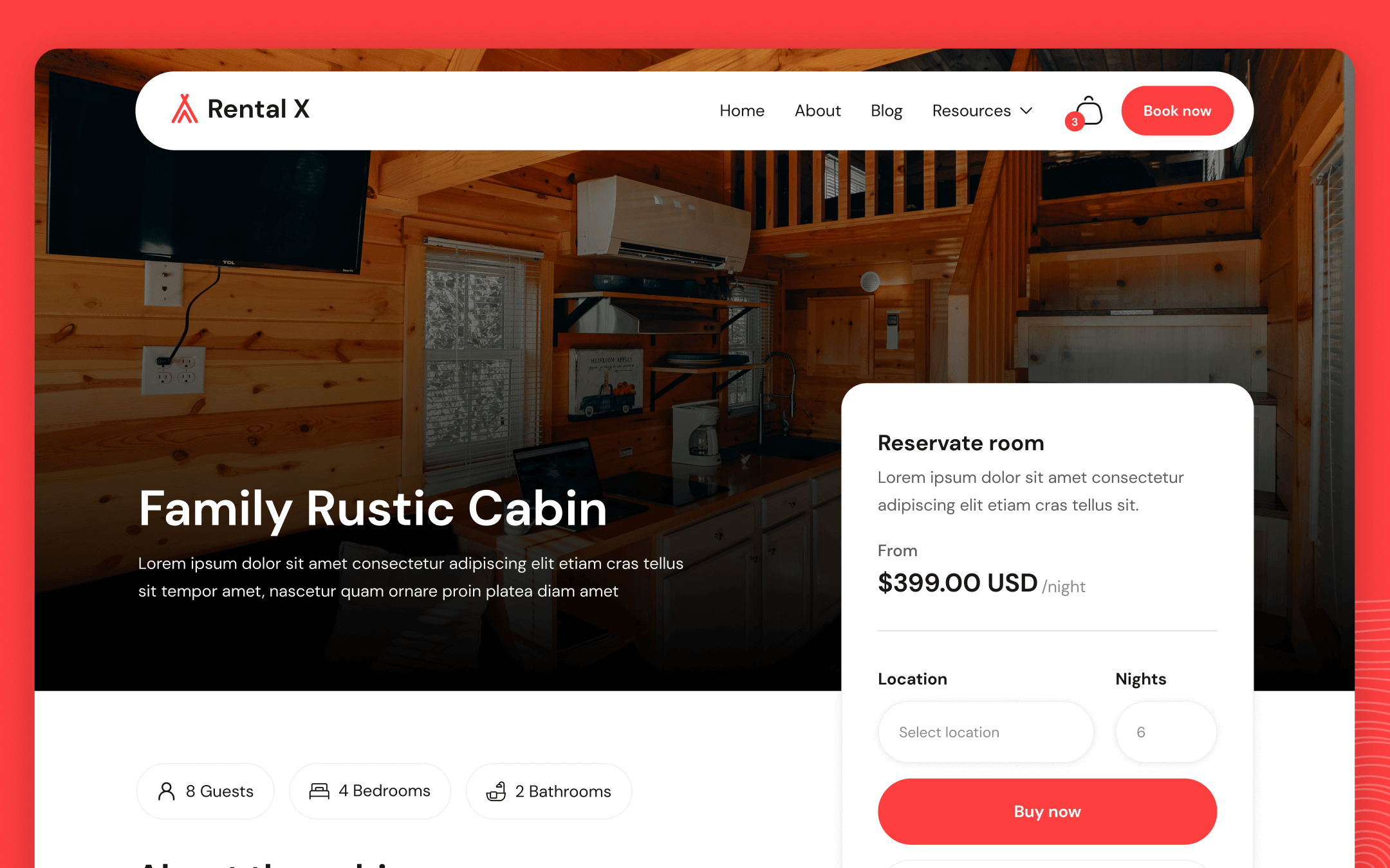 Rental X Template para Webflow