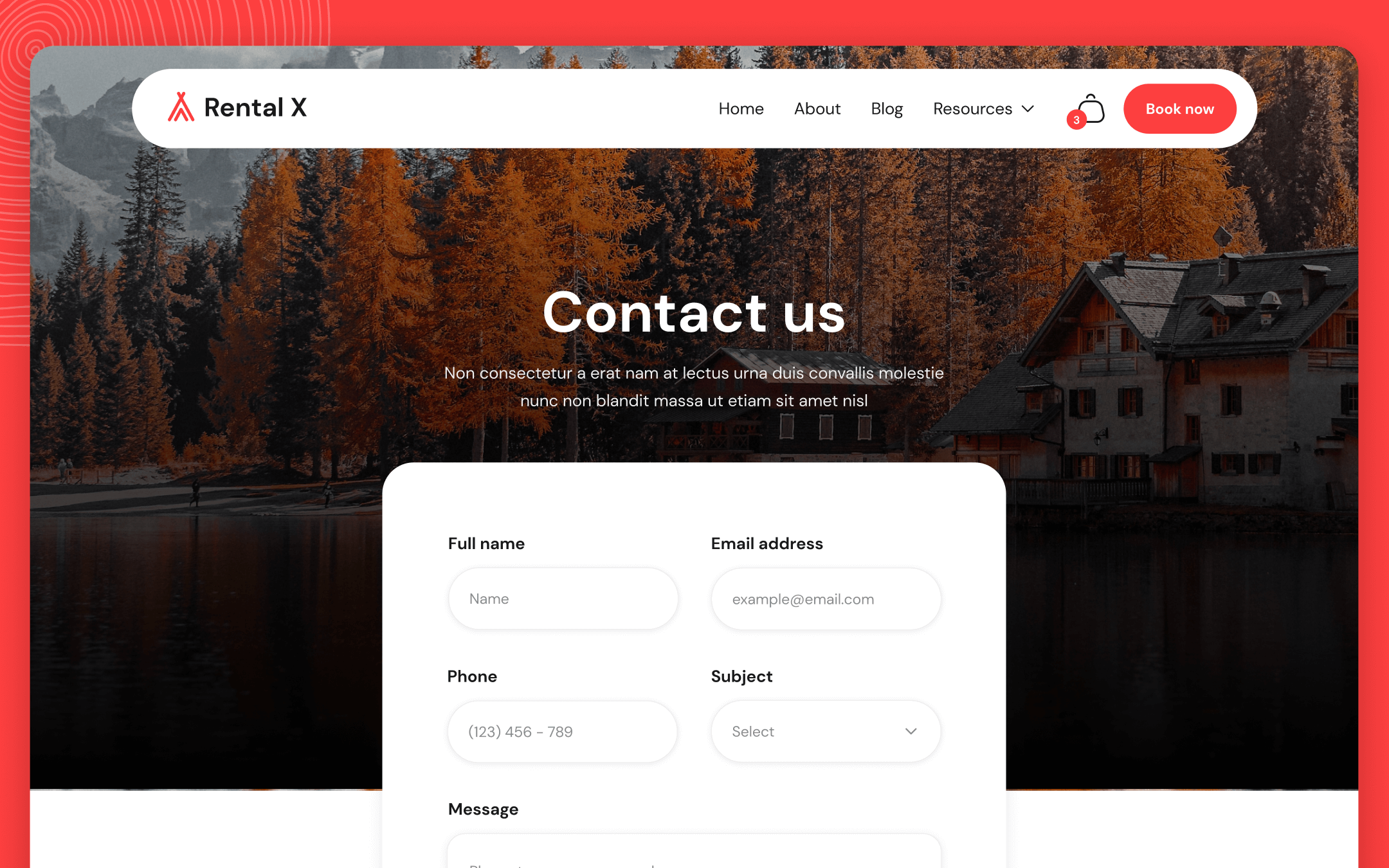 Rental X Template para Webflow
