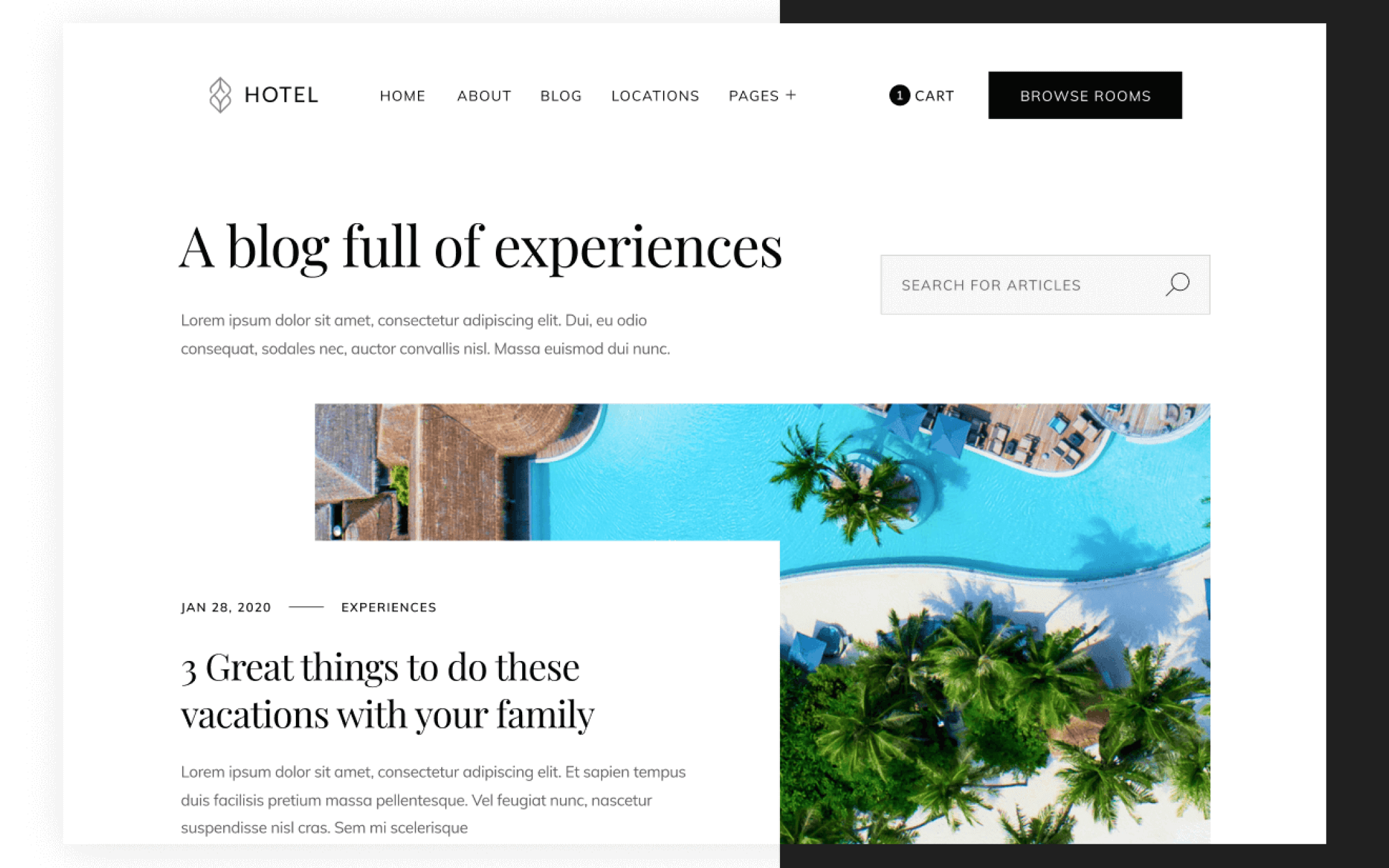 Resort Template para Webflow