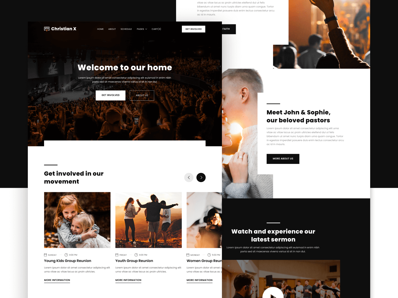 Template de Iglesia Cristiana para Webflow