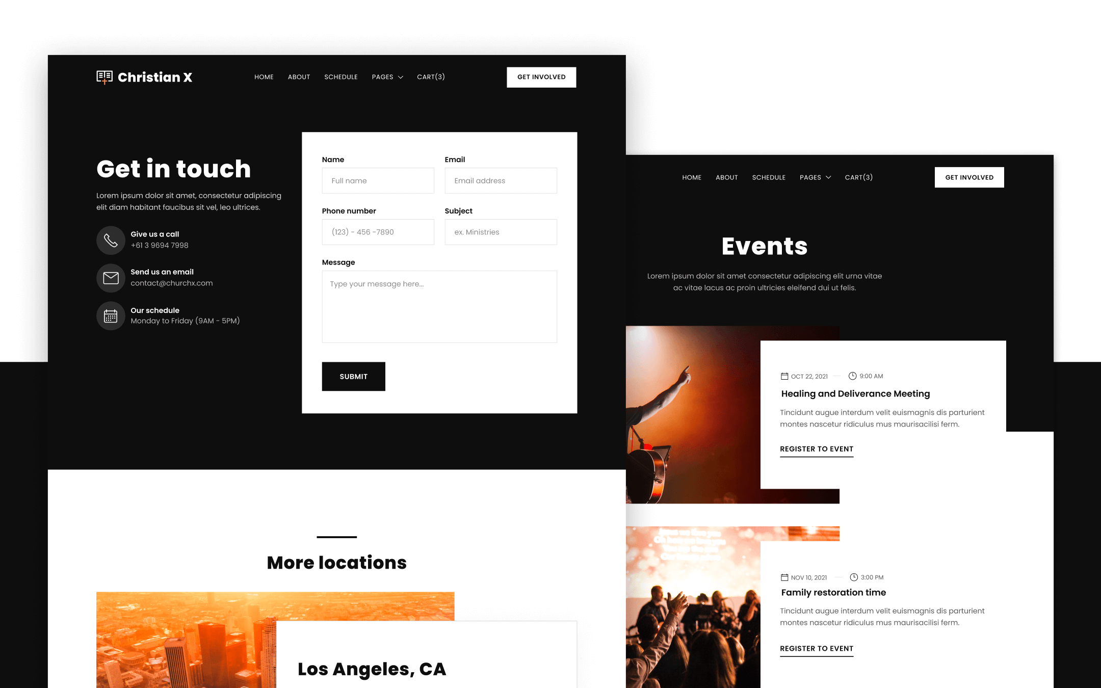 Christian X Template para Webflow