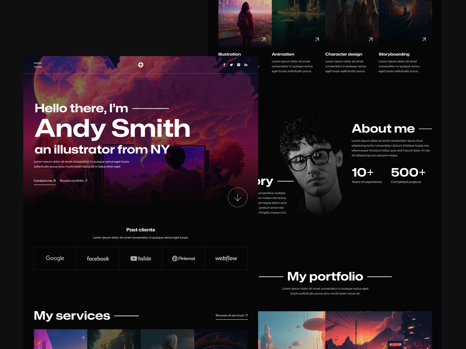 Plantilla de Illustrator para Webflow