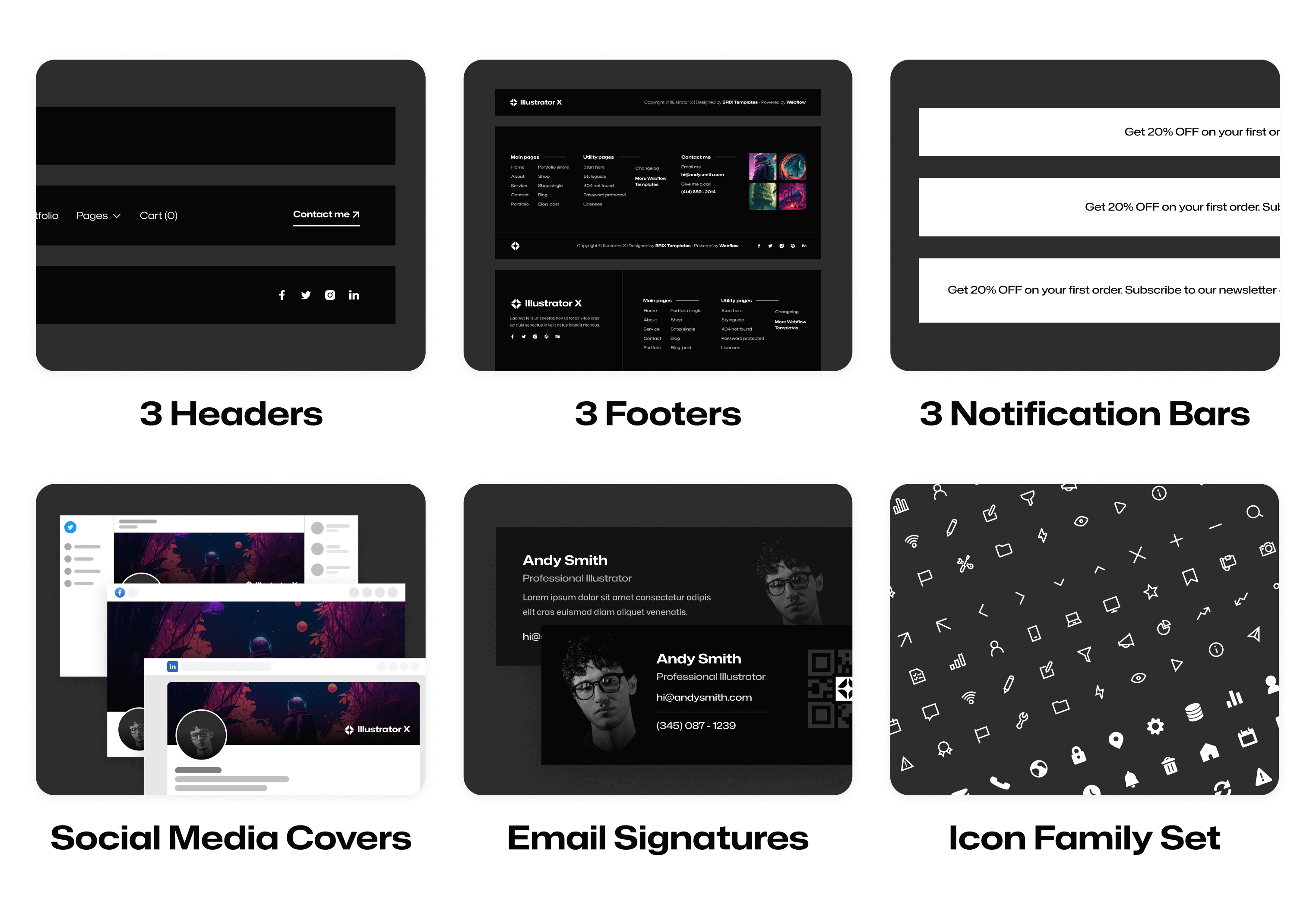 Illustrator X - Illustration Portfolio Webflow Template