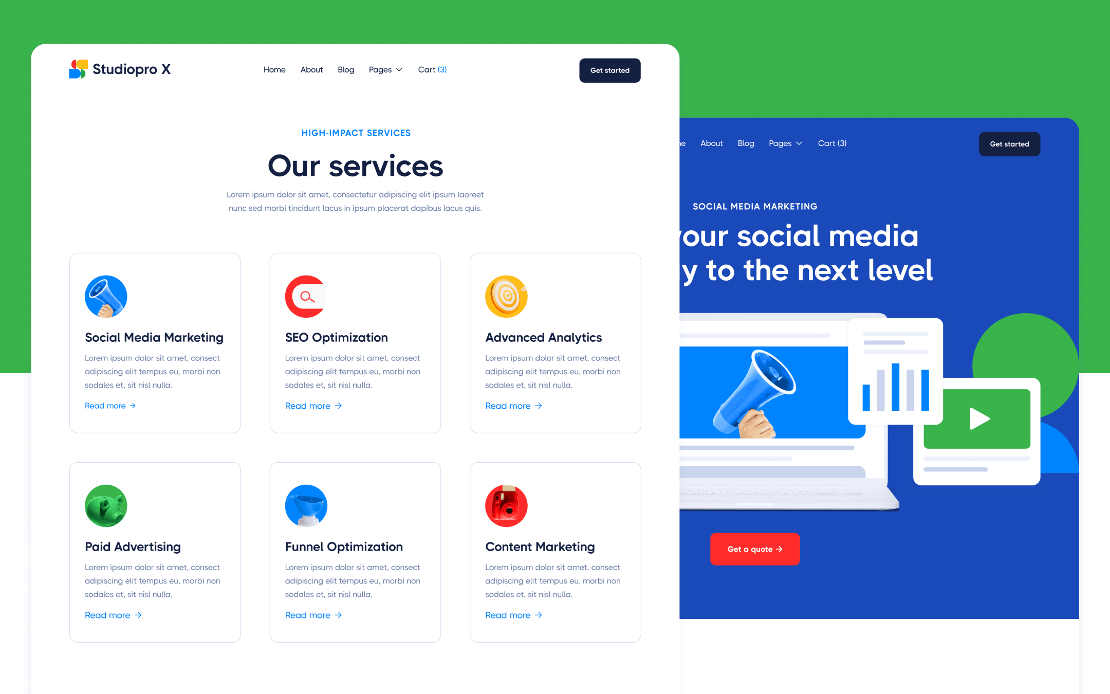 Studiopro X Template para Webflow