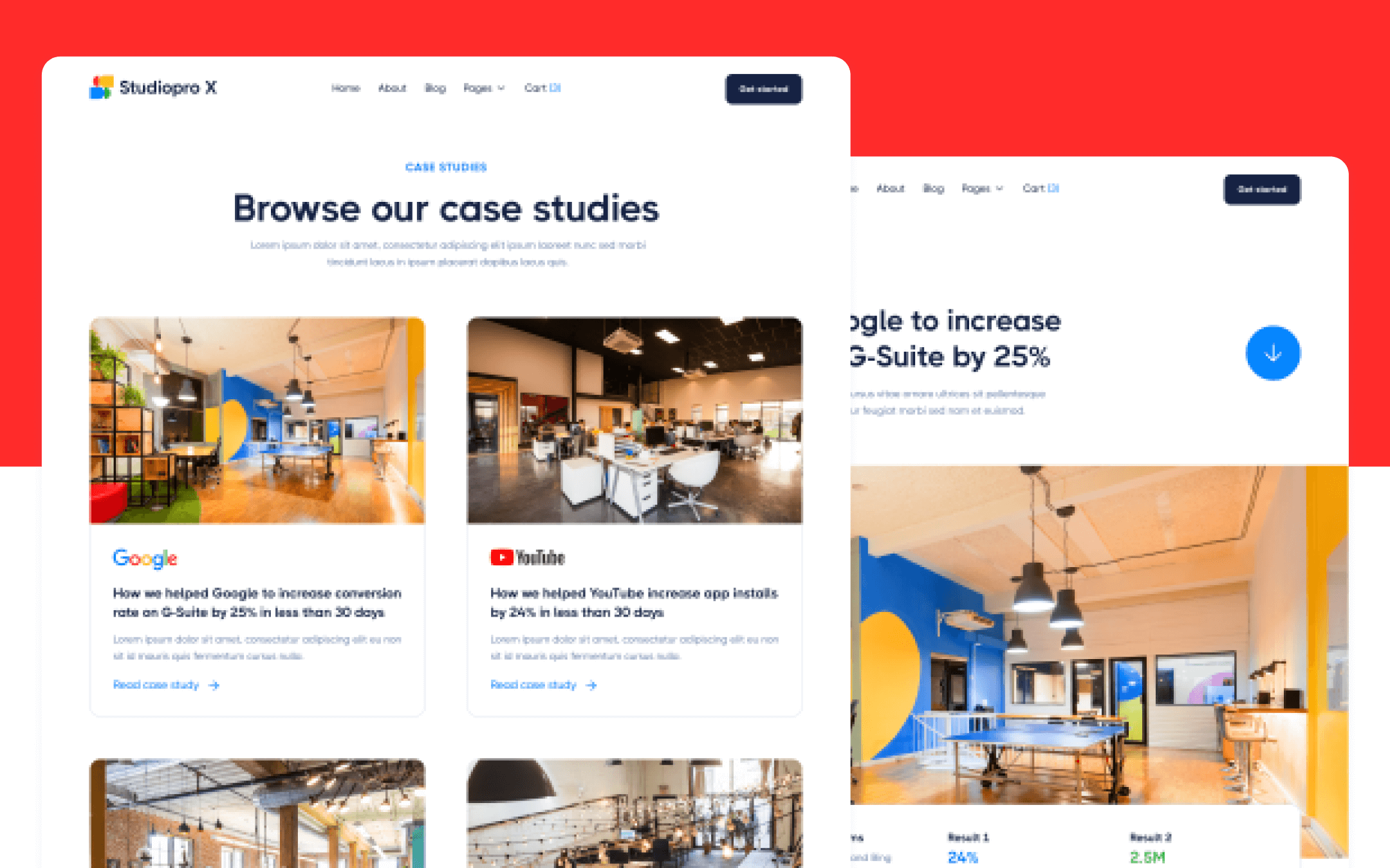Studiopro X Template para Webflow