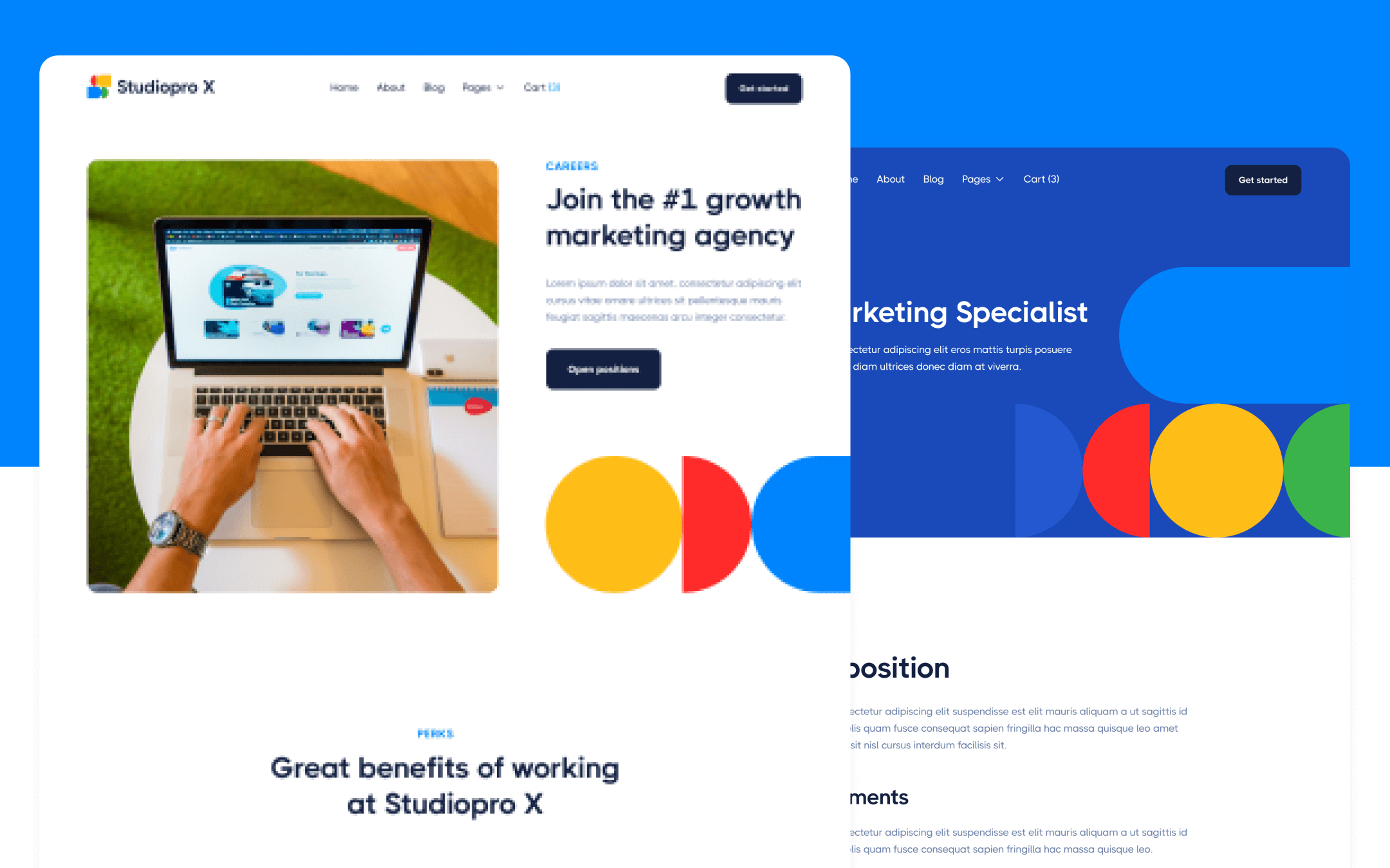 Studiopro X Template para Webflow