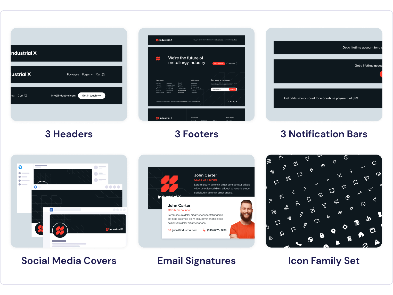 Industrial X - Industrial Webflow Template Benefits