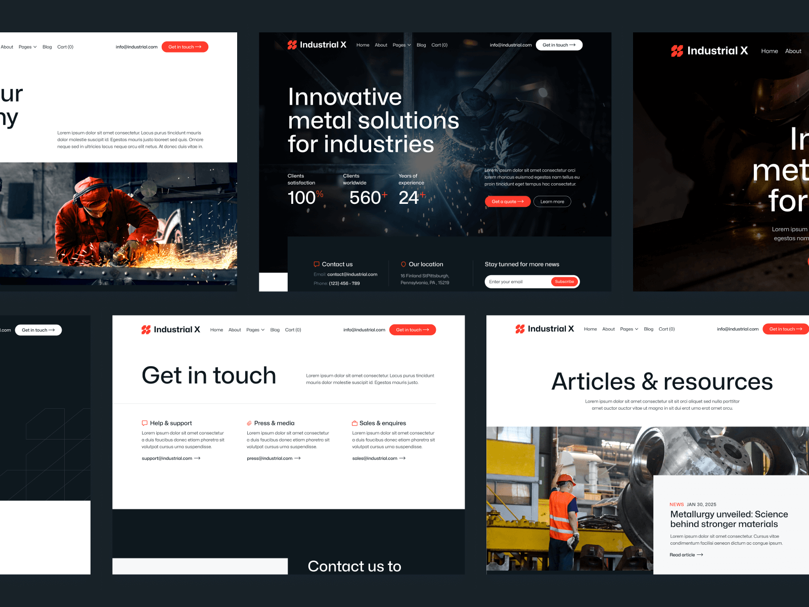Plantilla de Fábrica para Sitio Web en Webflow