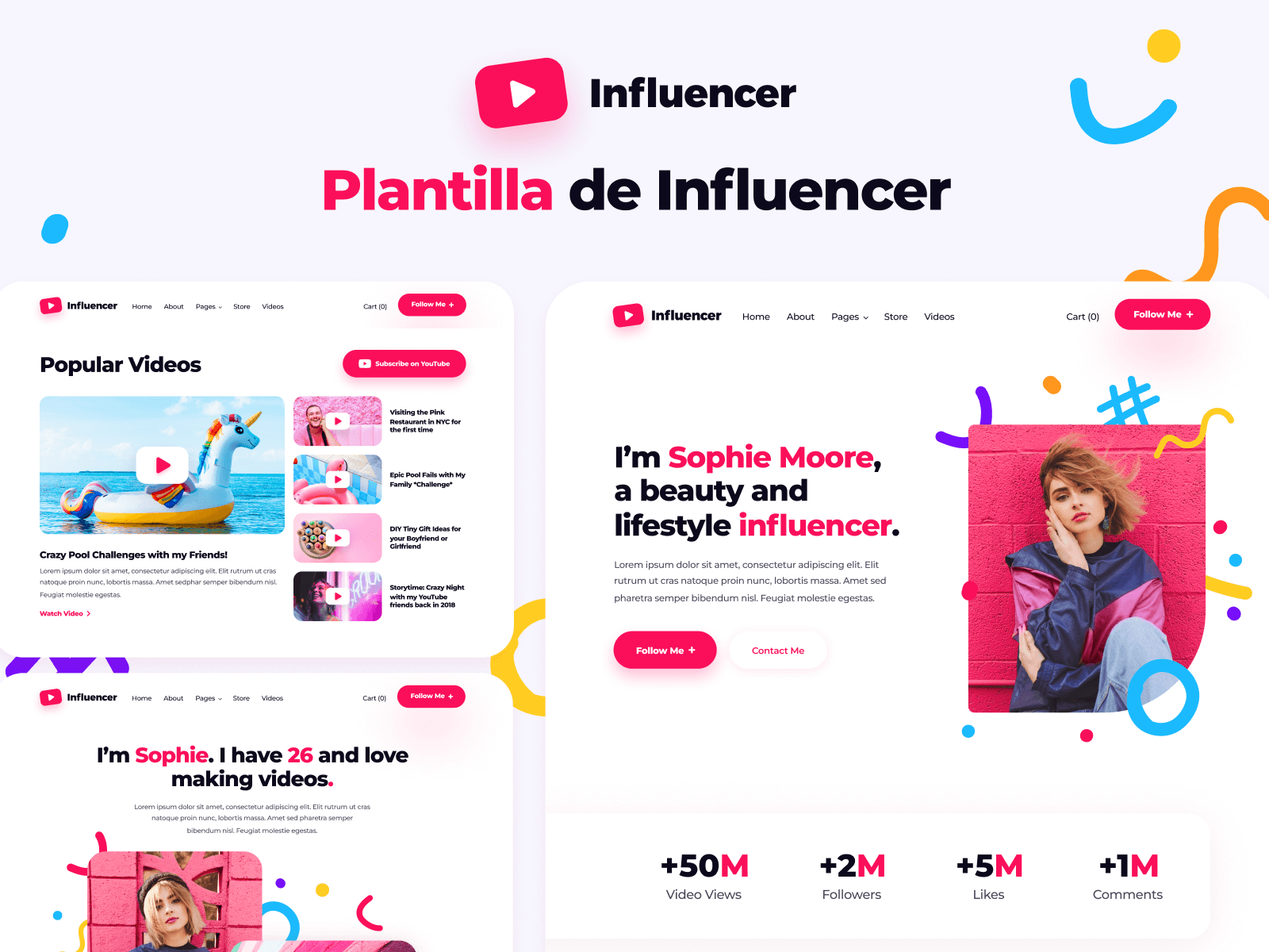 Plantilla de Influencer para Webflow